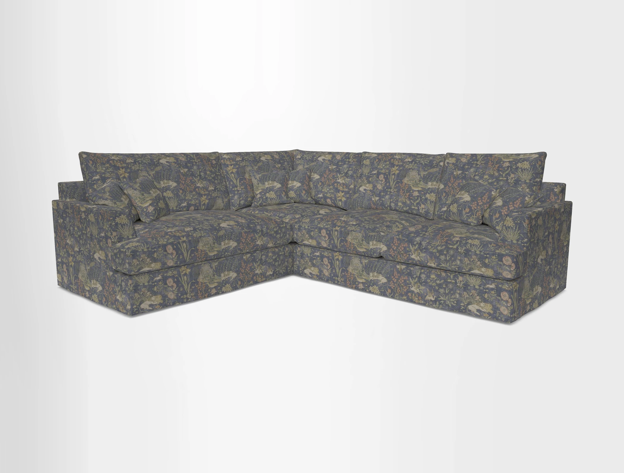 Slingsby Medium Fitted Cover Corner Unit RHF in Two Tone Plain Biscuit