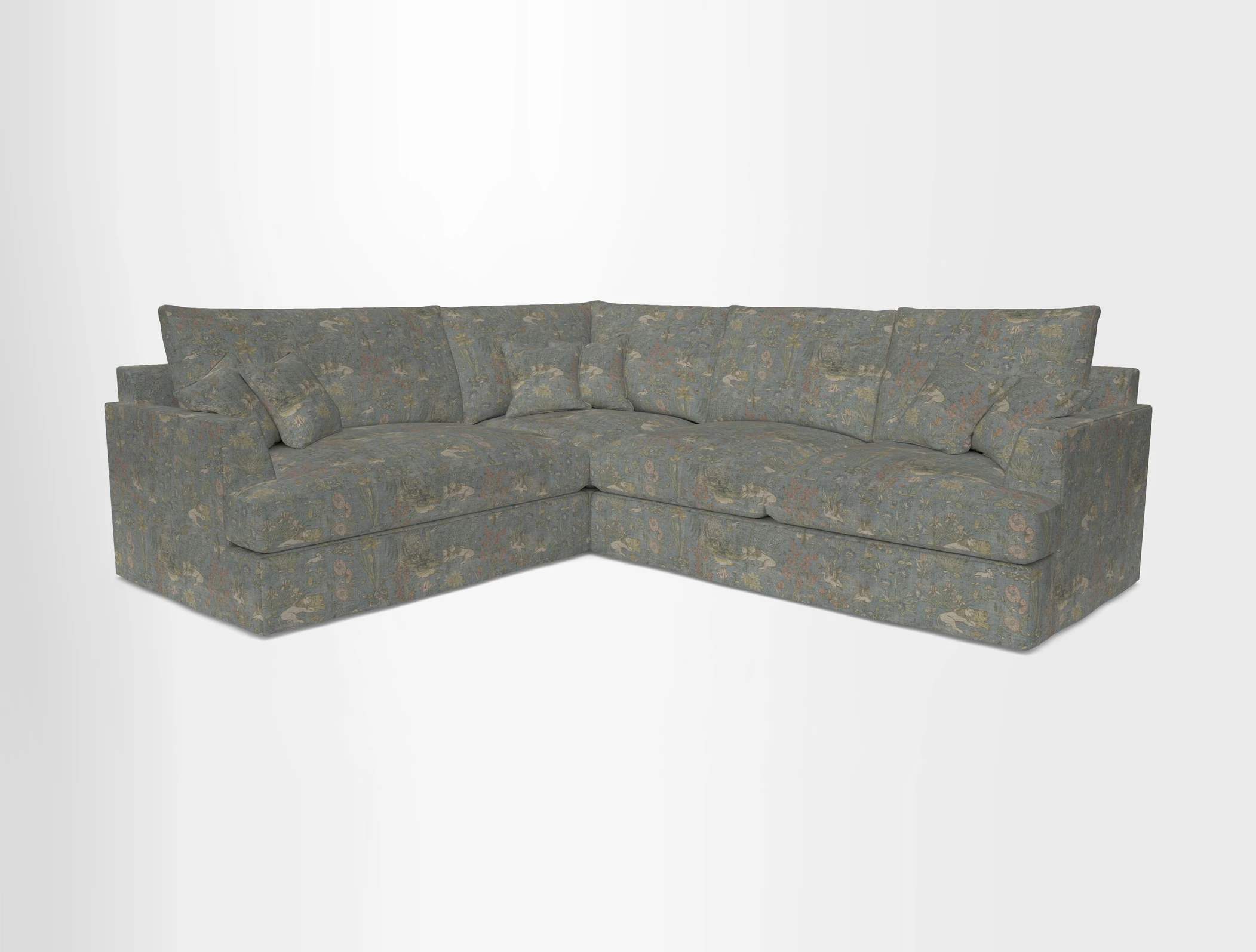 Slingsby Medium Fitted Cover Corner Unit RHF in Two Tone Plain Biscuit