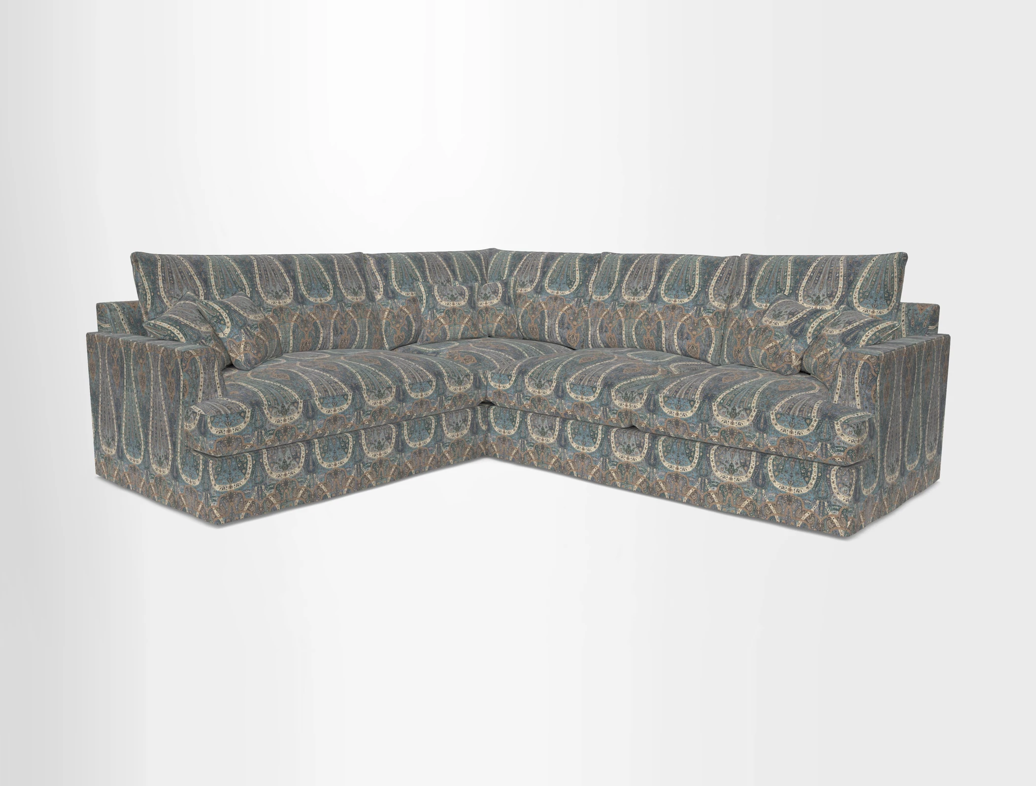 Slingsby Medium Fitted Cover Corner Unit RHF in Two Tone Plain Biscuit