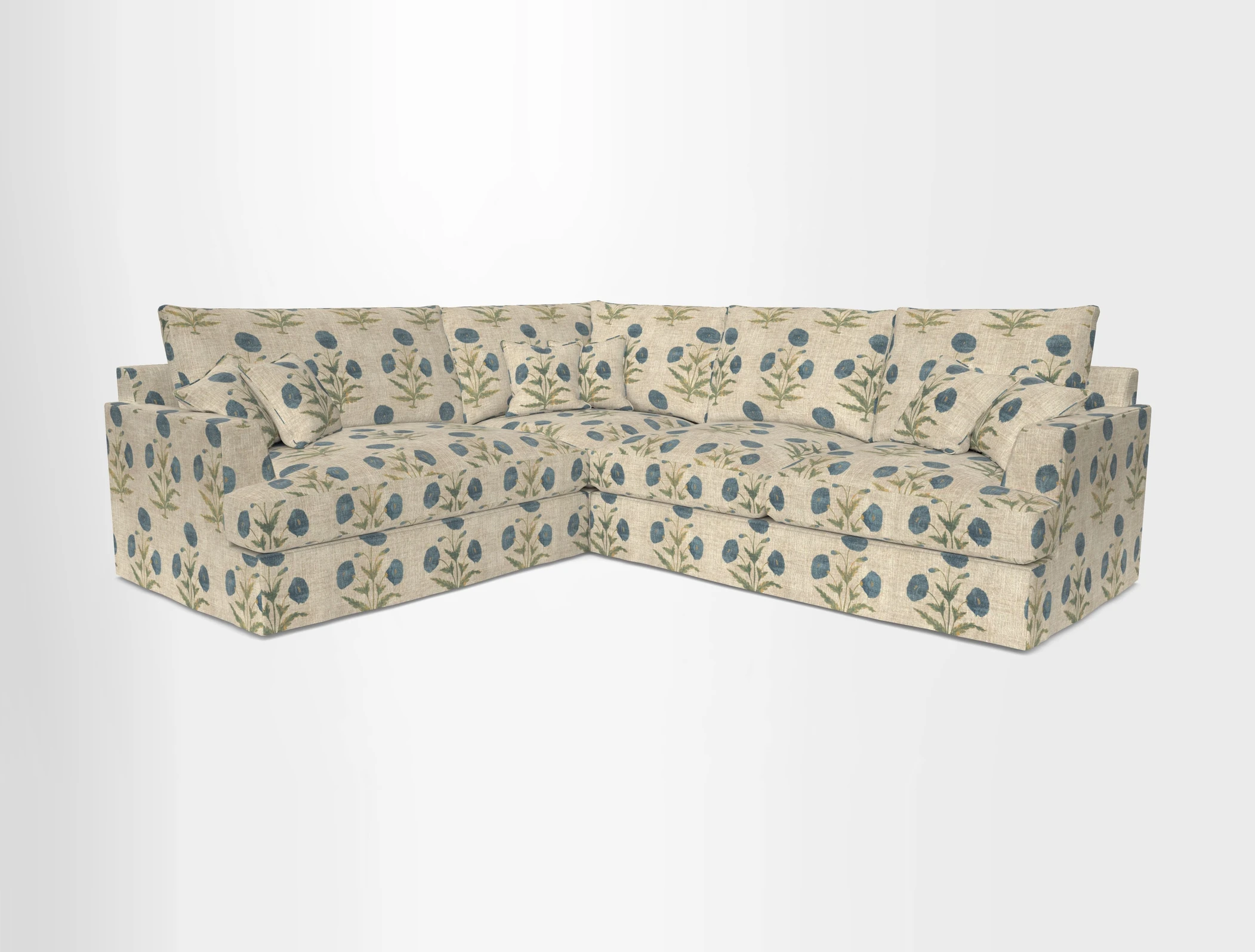 Slingsby Medium Fitted Cover Corner Unit RHF in Two Tone Plain Biscuit