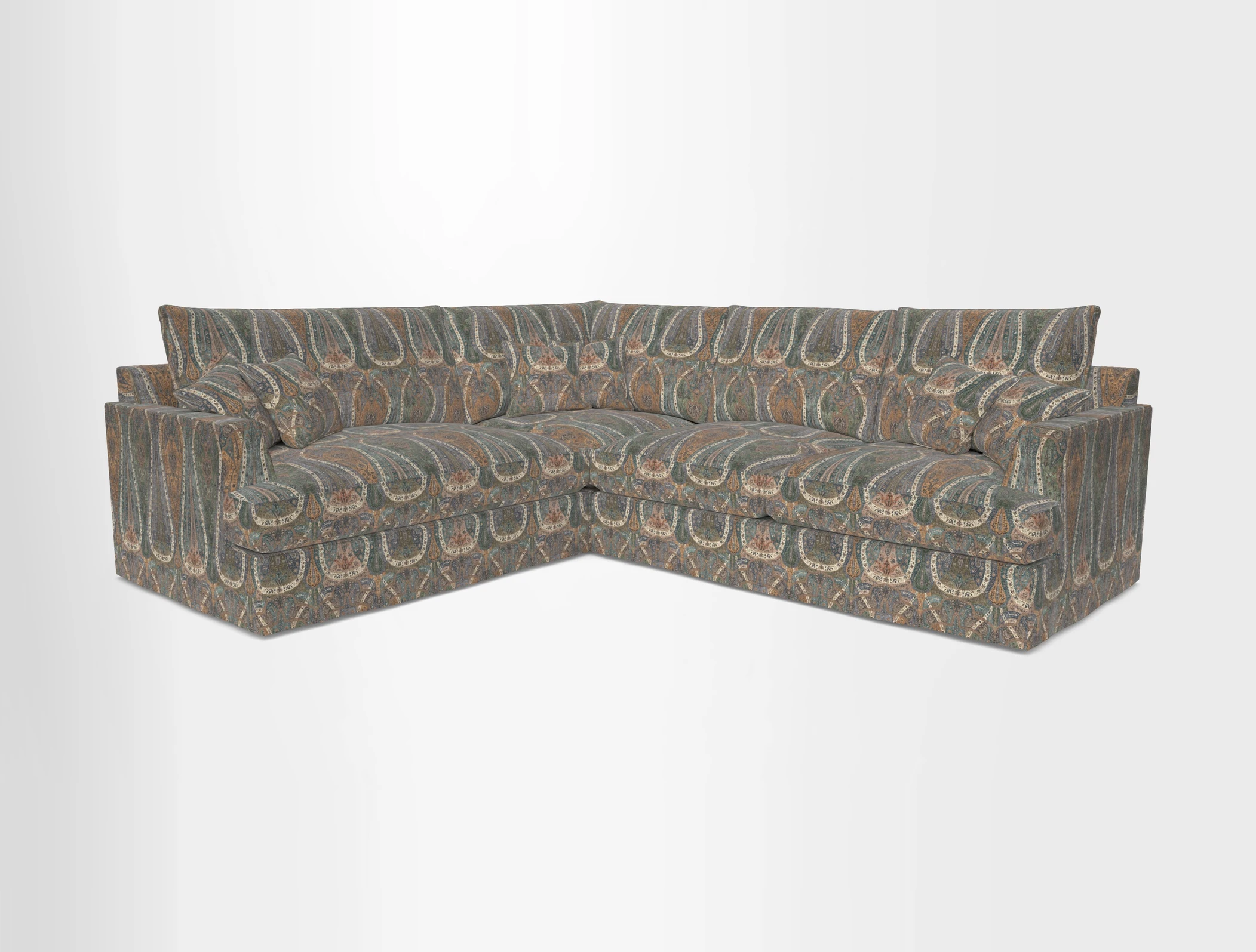 Slingsby Medium Fitted Cover Corner Unit RHF in Two Tone Plain Biscuit