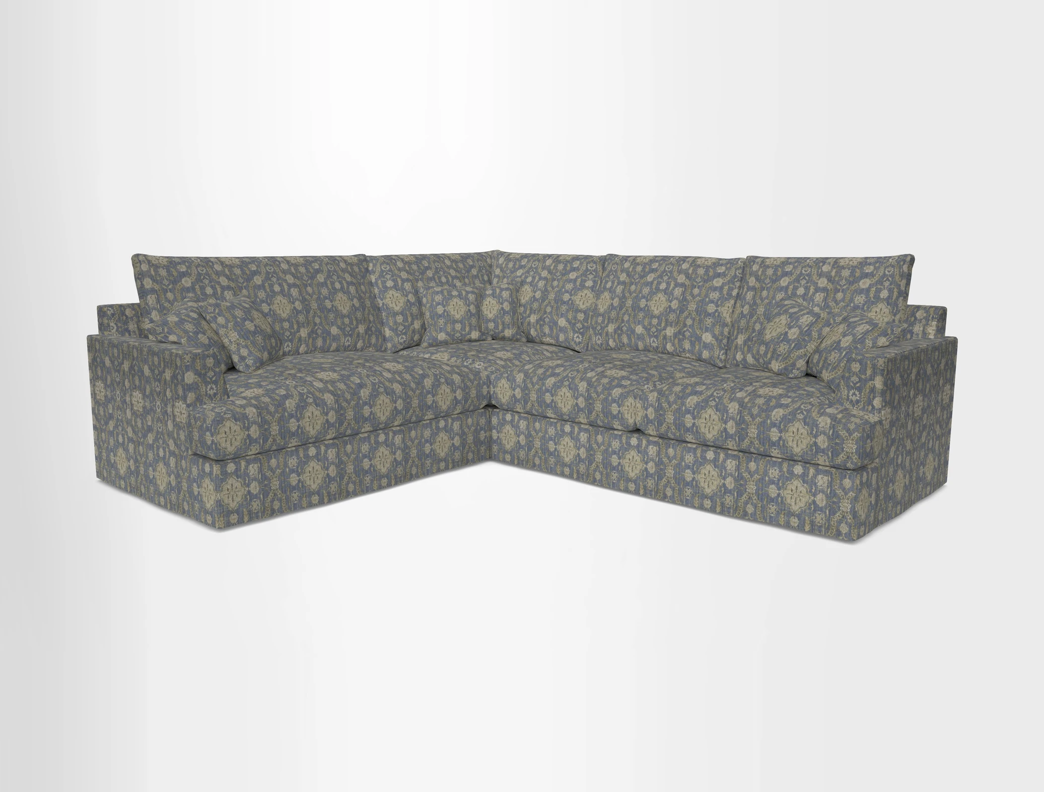 Slingsby Medium Fitted Cover Corner Unit RHF in Two Tone Plain Biscuit