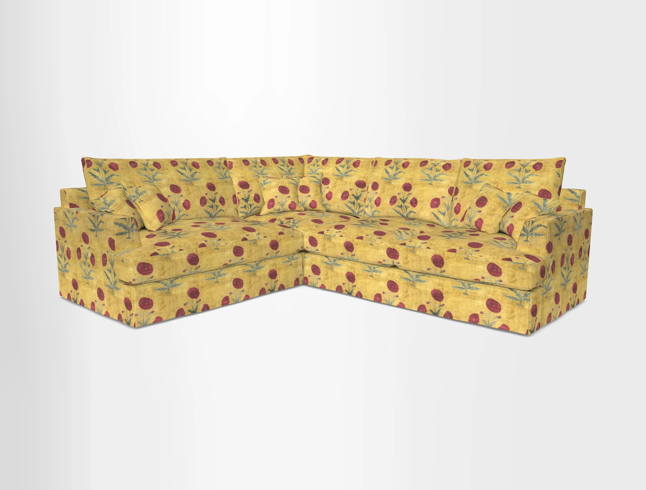 Slingsby Medium Fitted Cover Corner Unit RHF in Two Tone Plain Biscuit