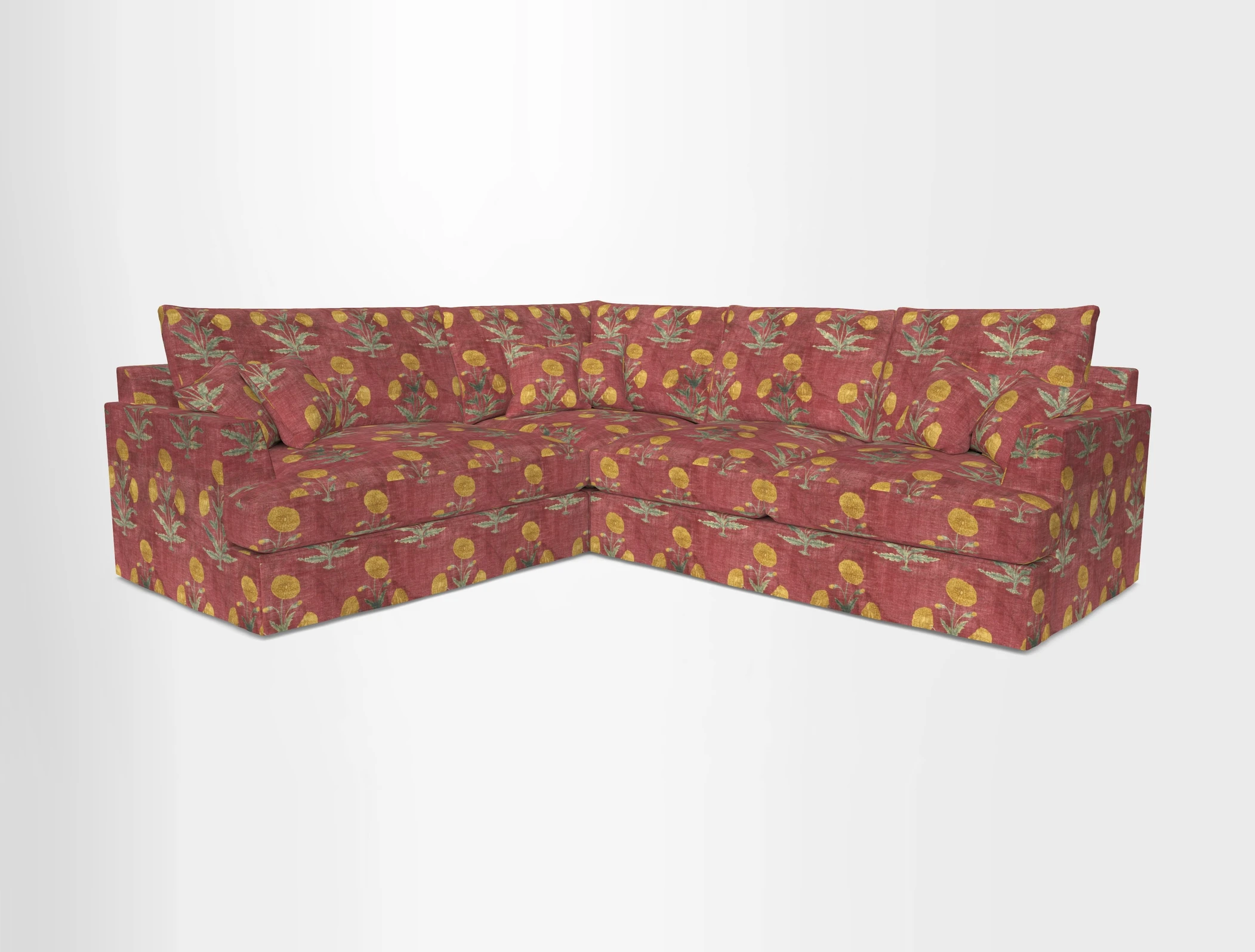 Slingsby Medium Fitted Cover Corner Unit RHF in Two Tone Plain Biscuit