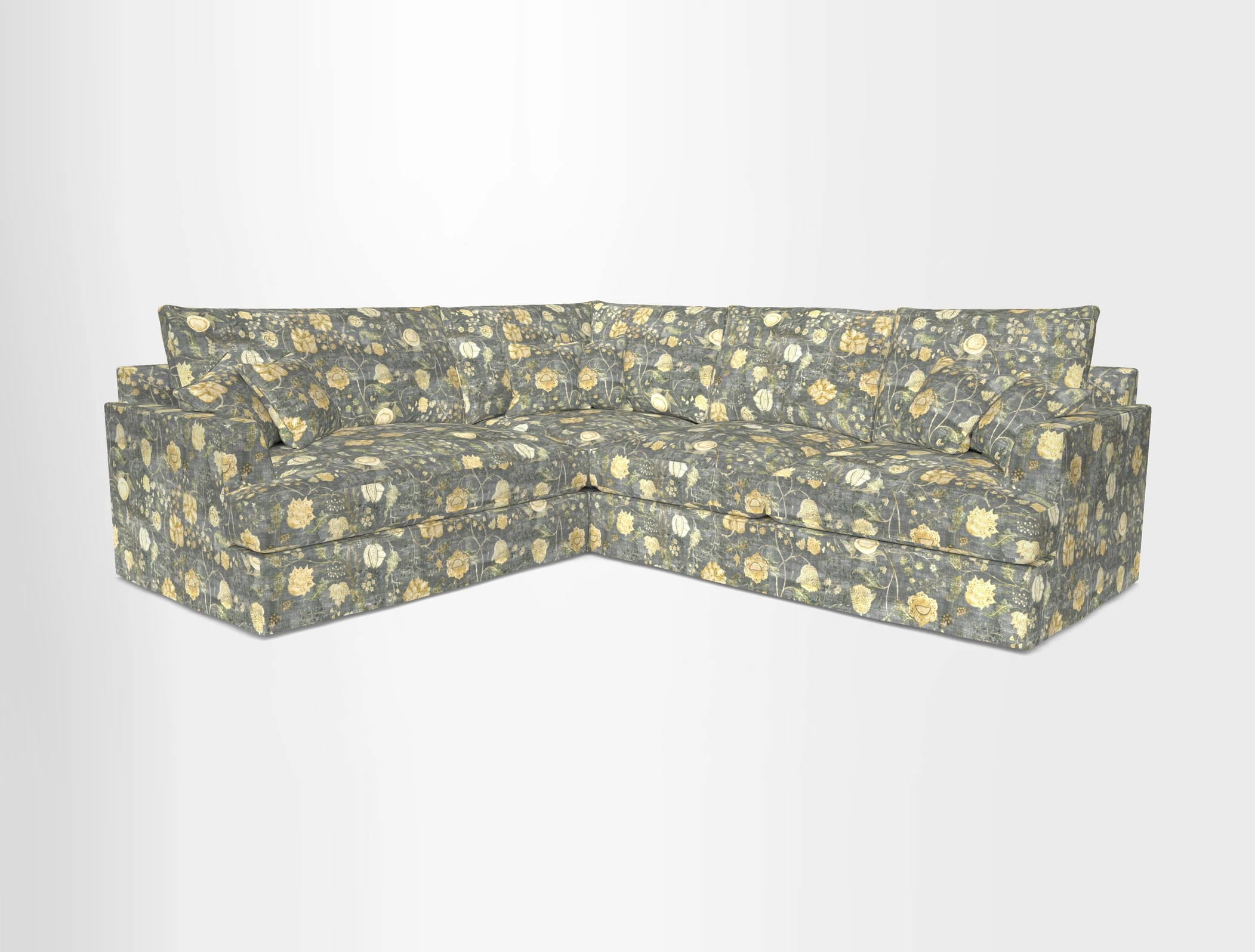 Slingsby Medium Fitted Cover Corner Unit RHF in Two Tone Plain Biscuit