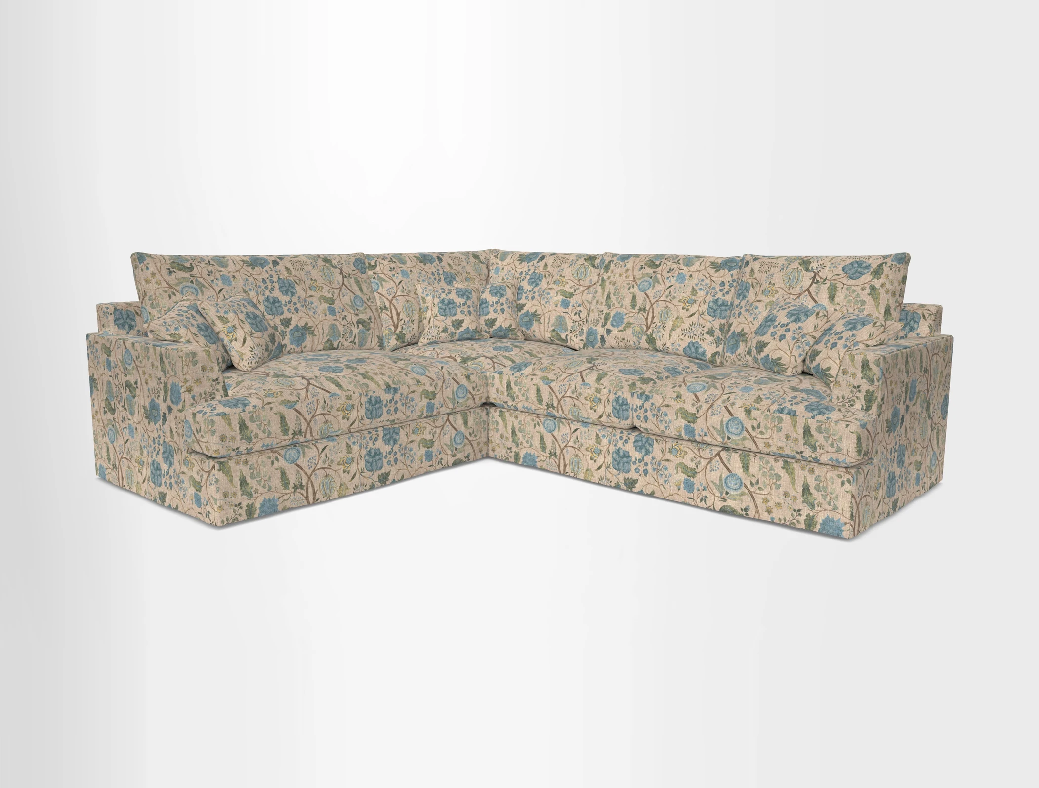 Slingsby Medium Fitted Cover Corner Unit RHF in Two Tone Plain Biscuit