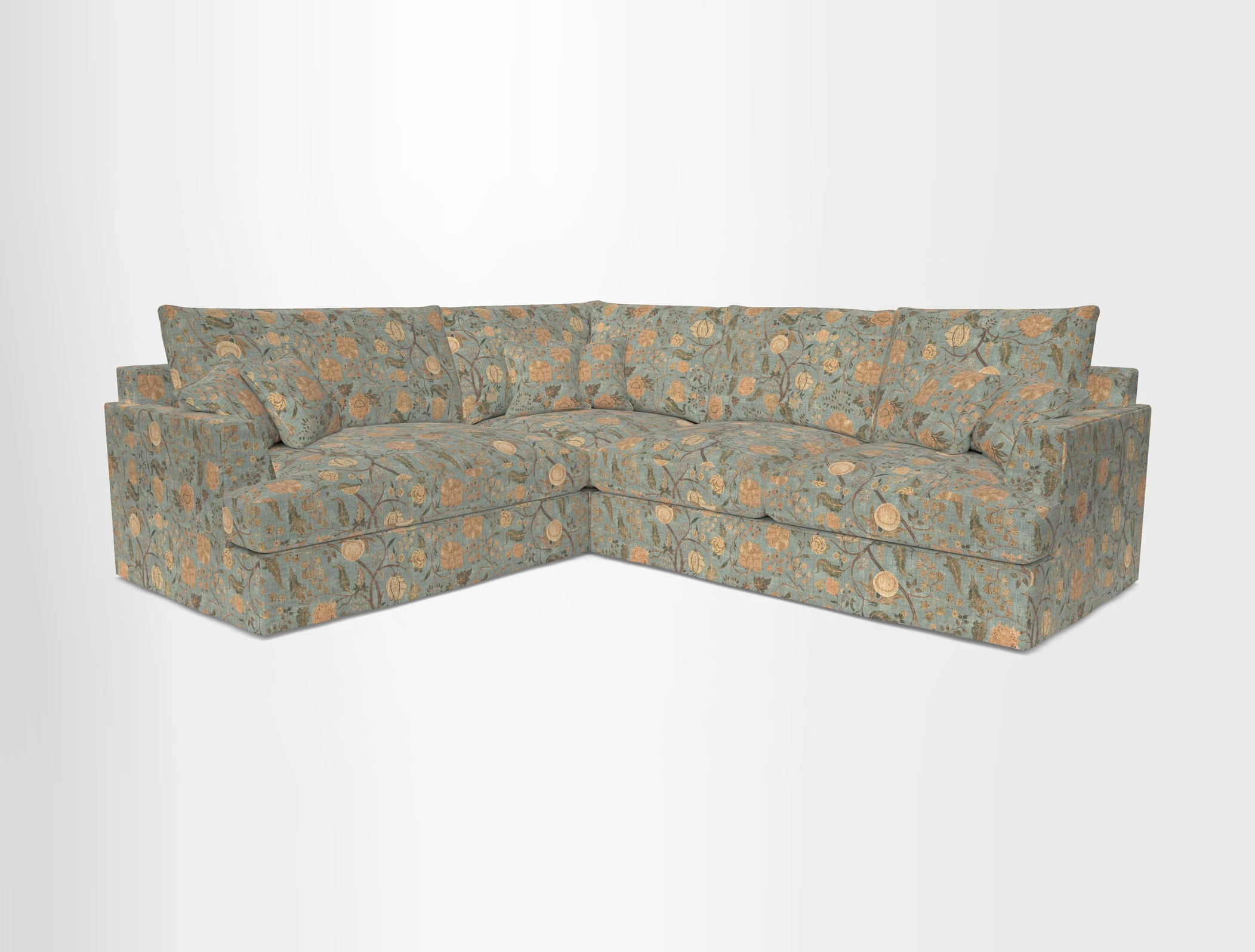 Slingsby Medium Fitted Cover Corner Unit RHF in Two Tone Plain Biscuit