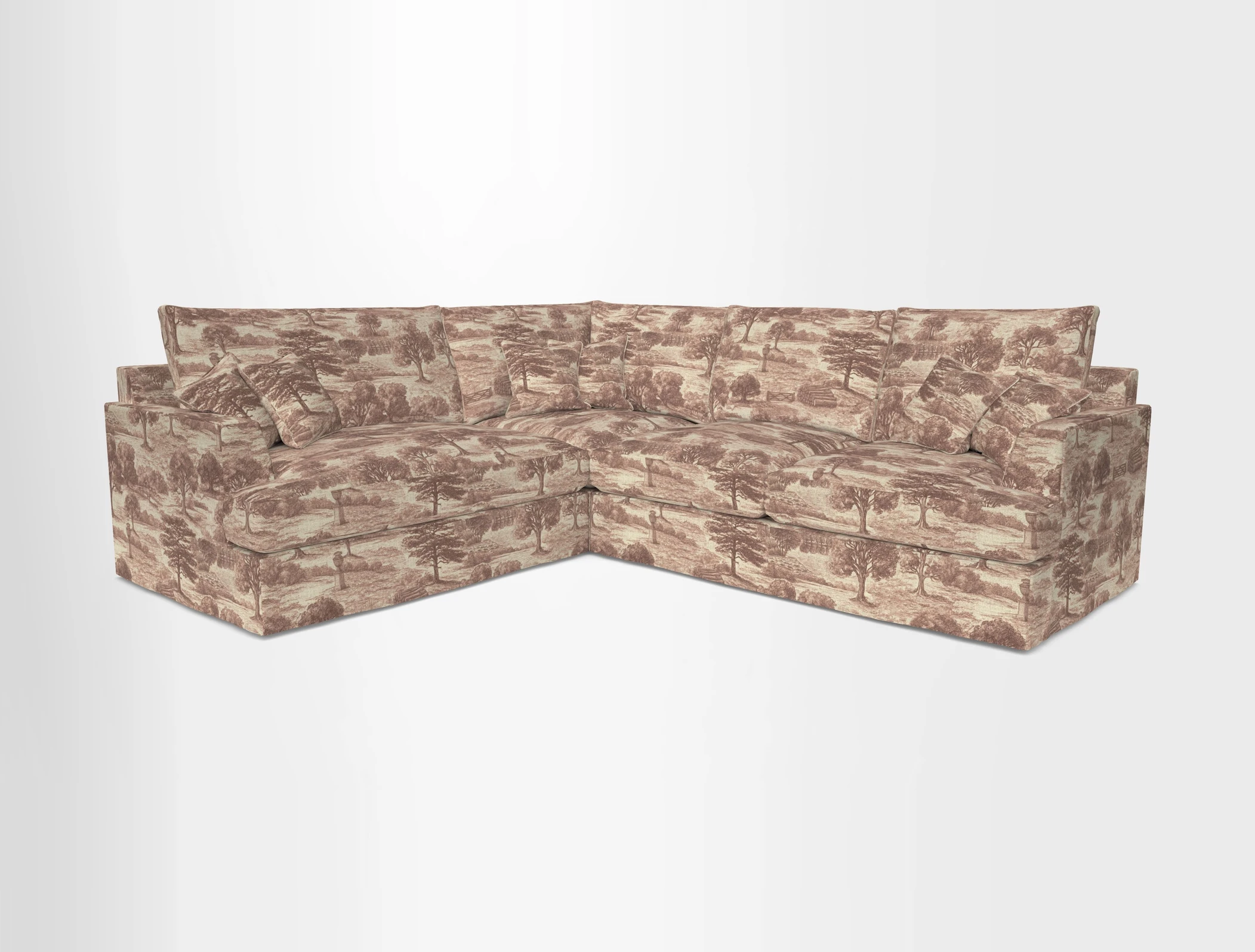 Slingsby Medium Fitted Cover Corner Unit RHF in Two Tone Plain Biscuit