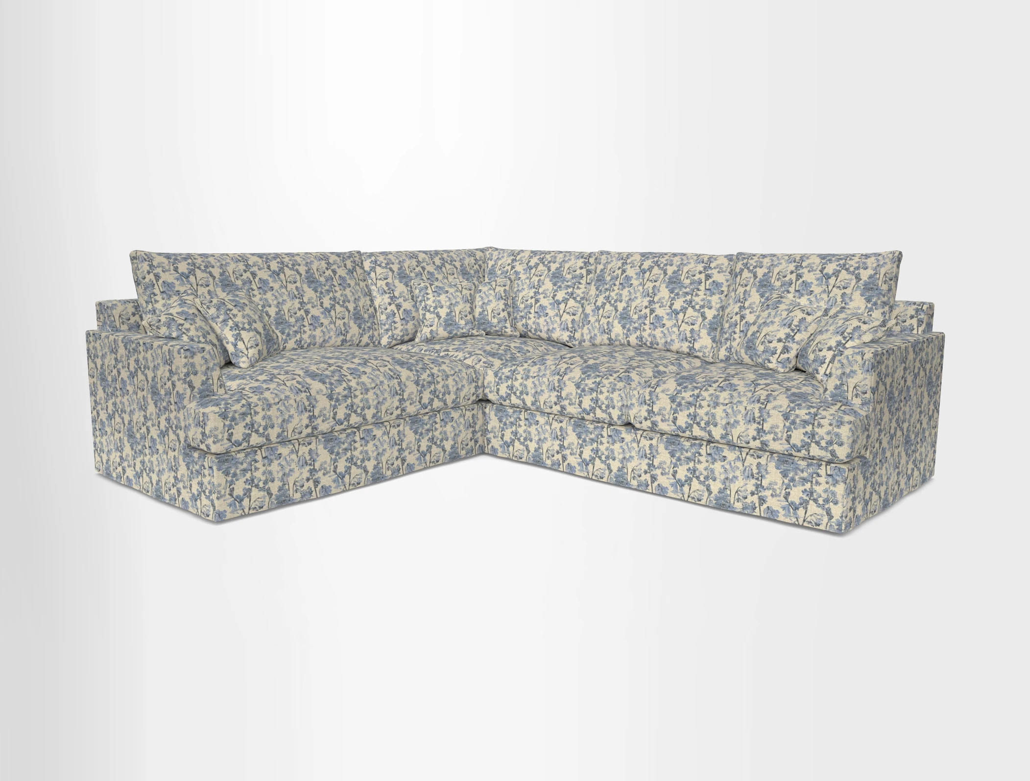 Slingsby Medium Fitted Cover Corner Unit RHF in Two Tone Plain Biscuit