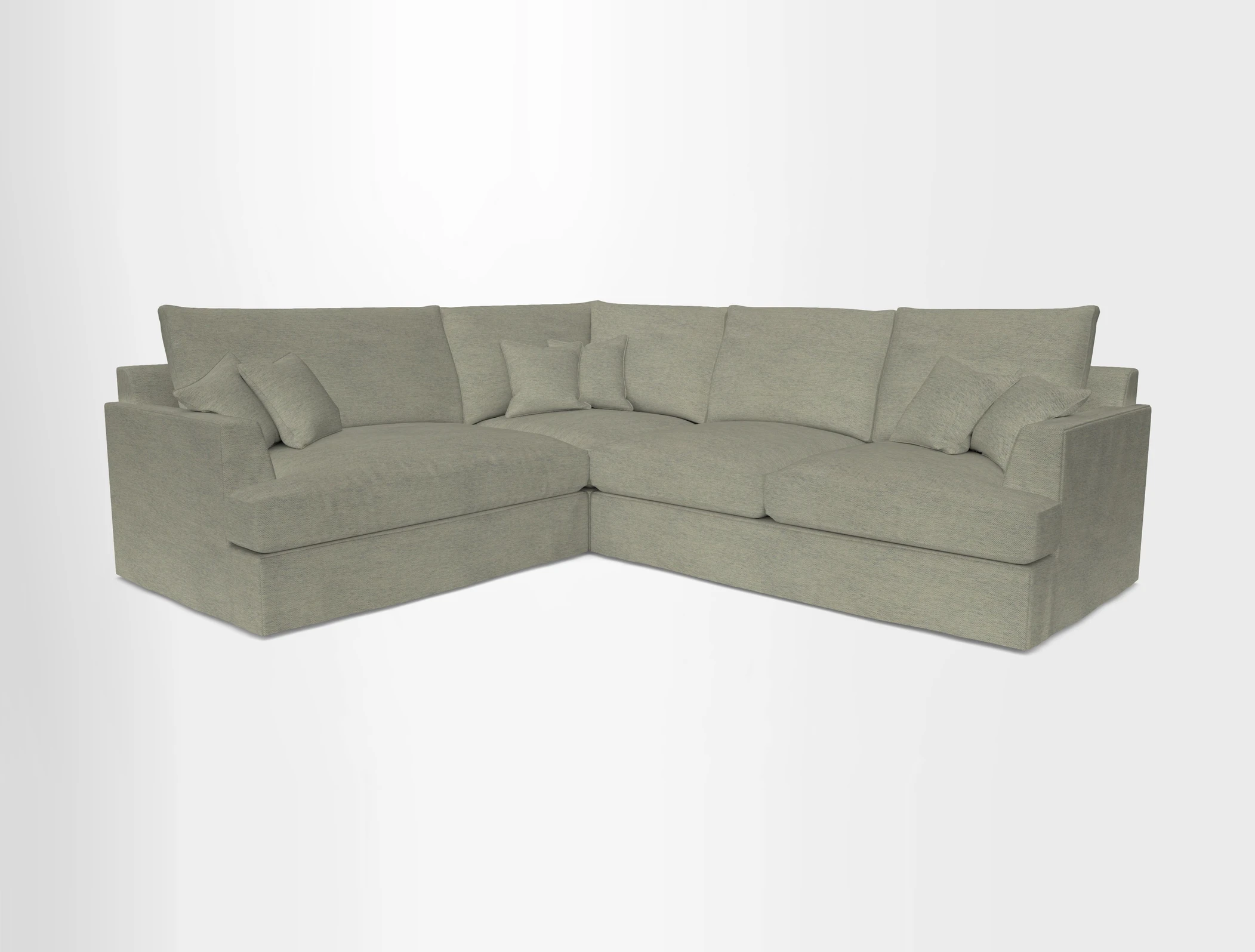 Slingsby Medium Fitted Cover Corner Unit RHF in Two Tone Plain Biscuit