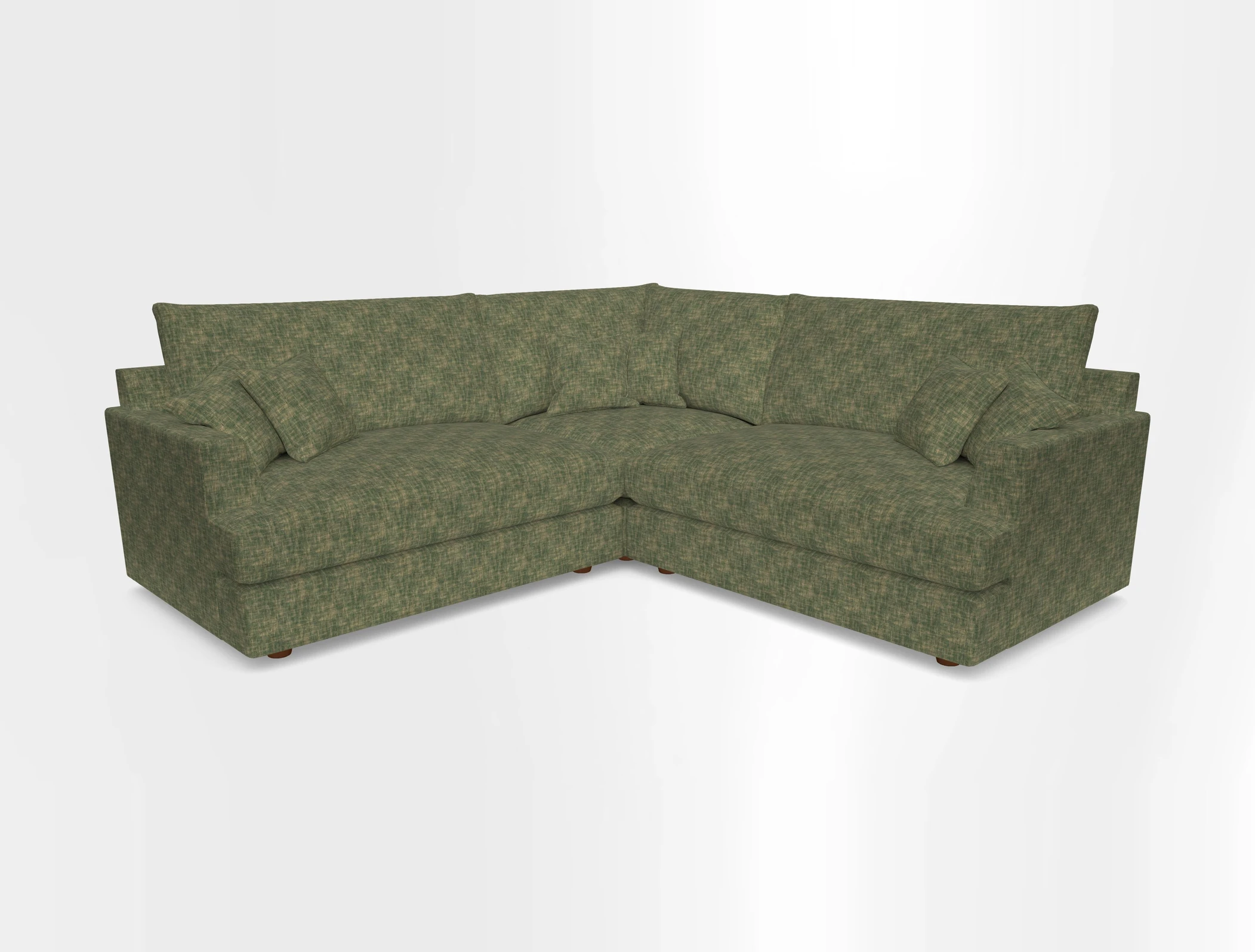 Slingsby Small Fitted Cover Corner Unit LHF & RHF in Two Tone Plain Biscuit.  Loose cover version available
