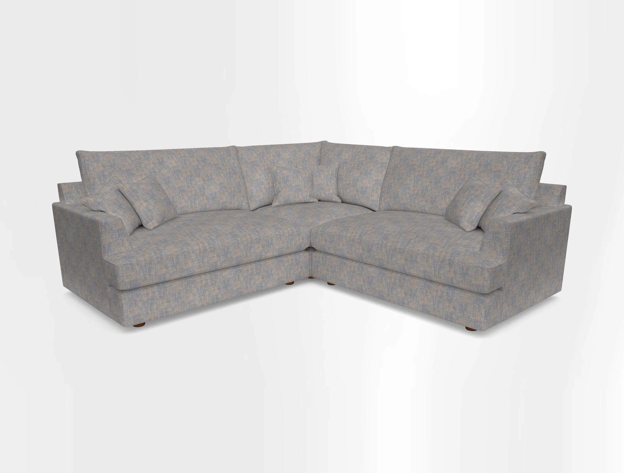 Slingsby Small Fitted Cover Corner Unit LHF & RHF in Two Tone Plain Biscuit.  Loose cover version available