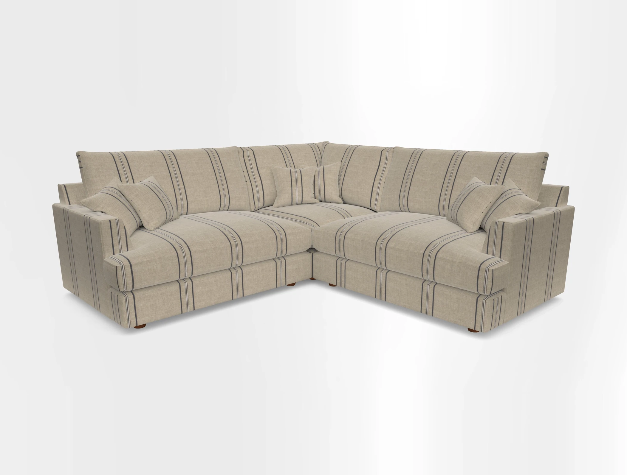 Slingsby Small Fitted Cover Corner Unit LHF & RHF in Two Tone Plain Biscuit.  Loose cover version available