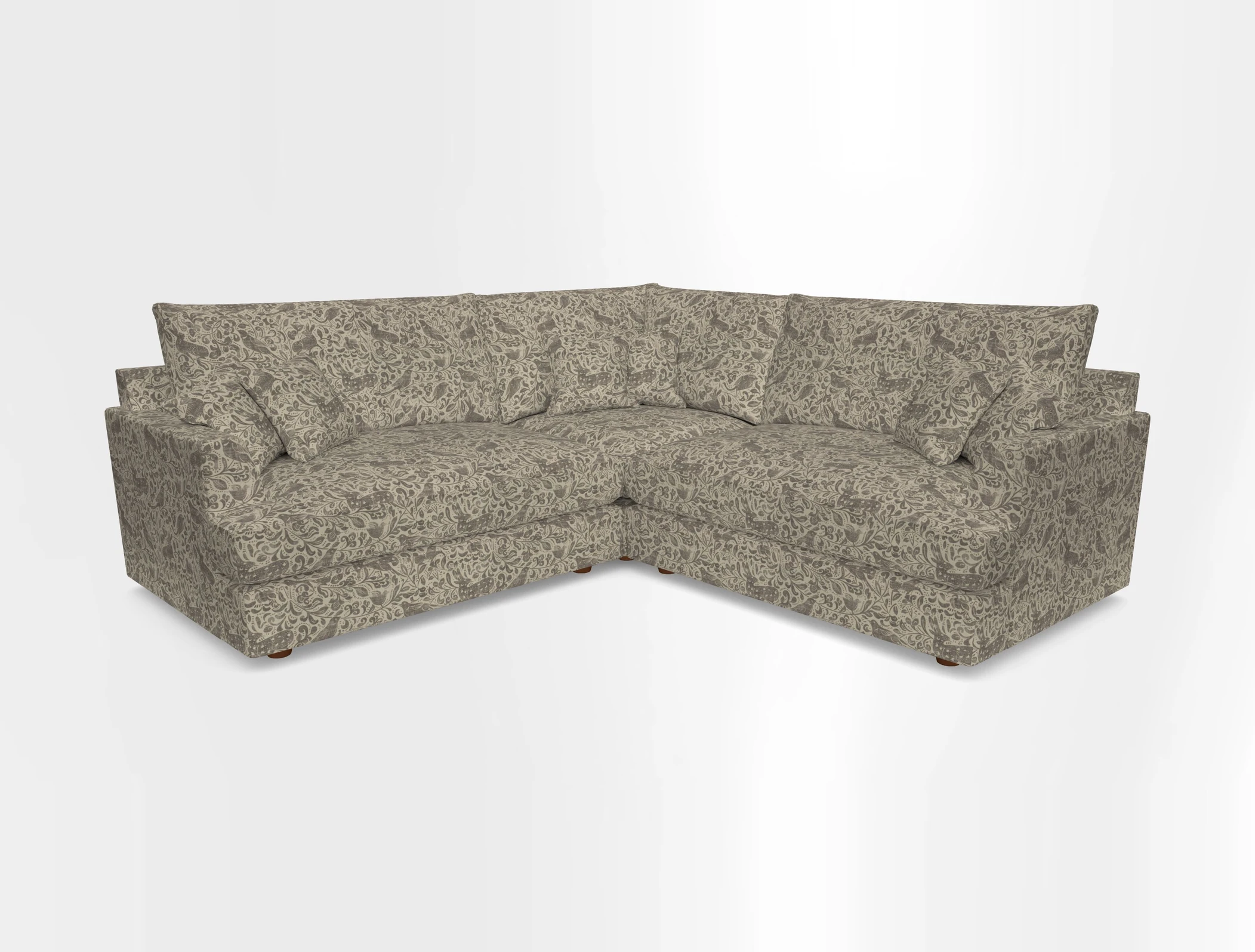 Slingsby Small Fitted Cover Corner Unit LHF & RHF in Two Tone Plain Biscuit.  Loose cover version available