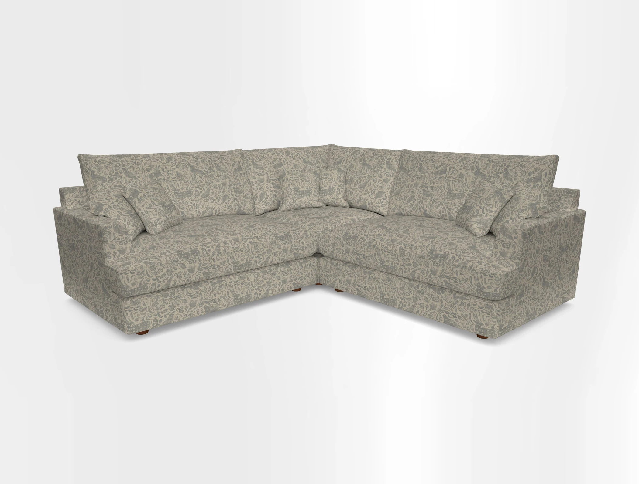 Slingsby Small Fitted Cover Corner Unit LHF & RHF in Two Tone Plain Biscuit.  Loose cover version available