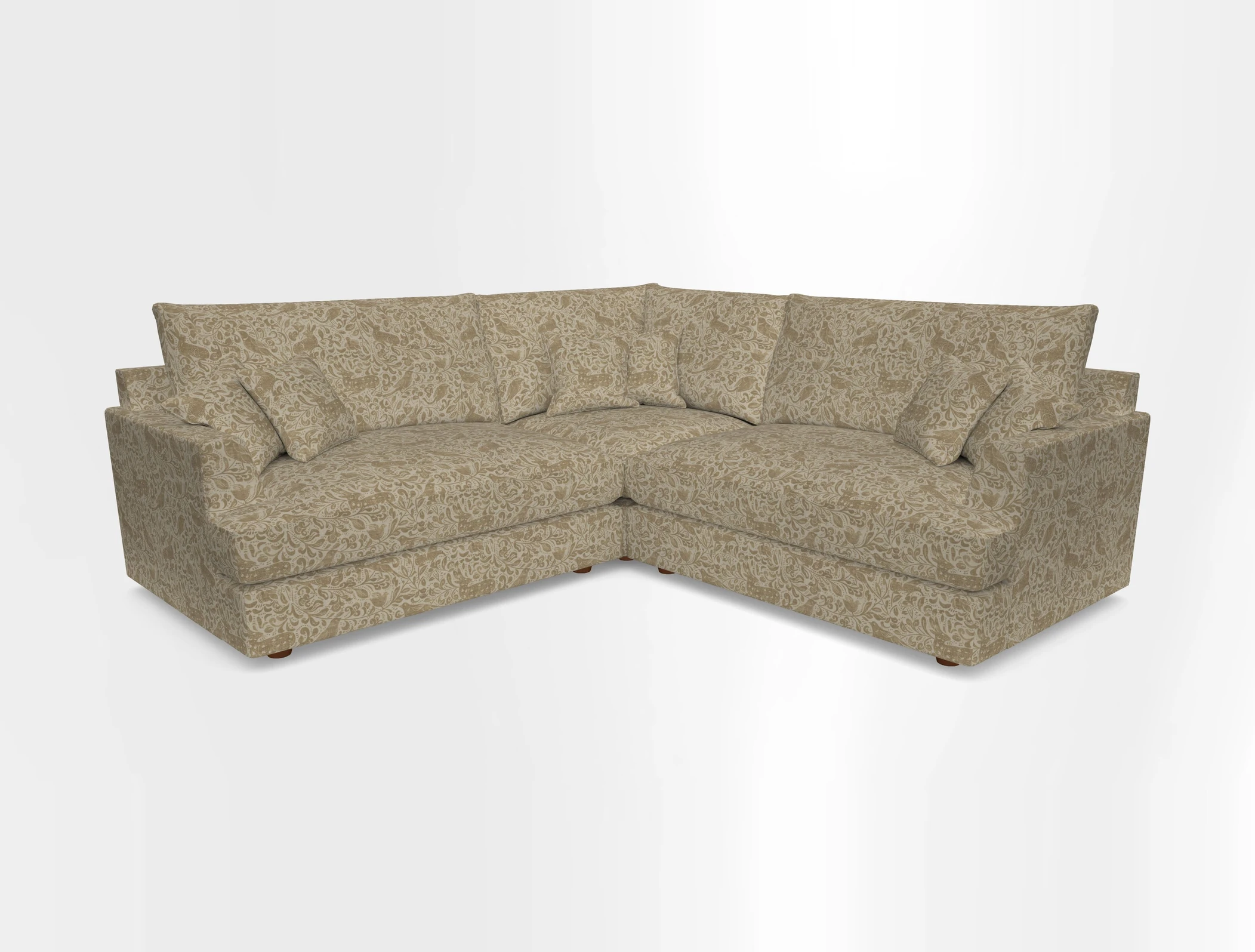Slingsby Small Fitted Cover Corner Unit LHF & RHF in Two Tone Plain Biscuit.  Loose cover version available
