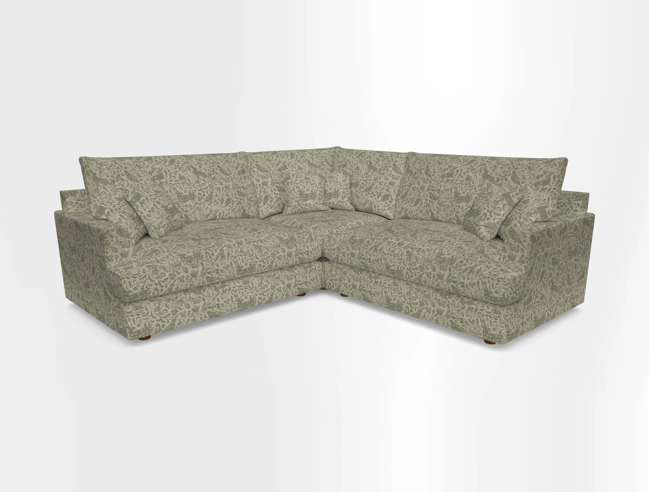 Slingsby Small Fitted Cover Corner Unit LHF & RHF in Two Tone Plain Biscuit.  Loose cover version available