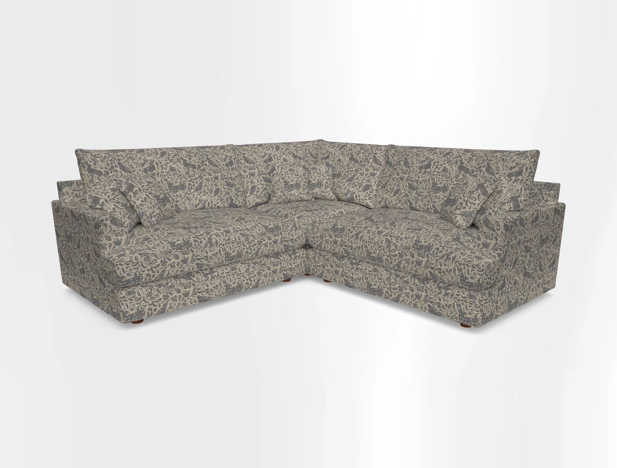 Slingsby Small Fitted Cover Corner Unit LHF & RHF in Two Tone Plain Biscuit.  Loose cover version available
