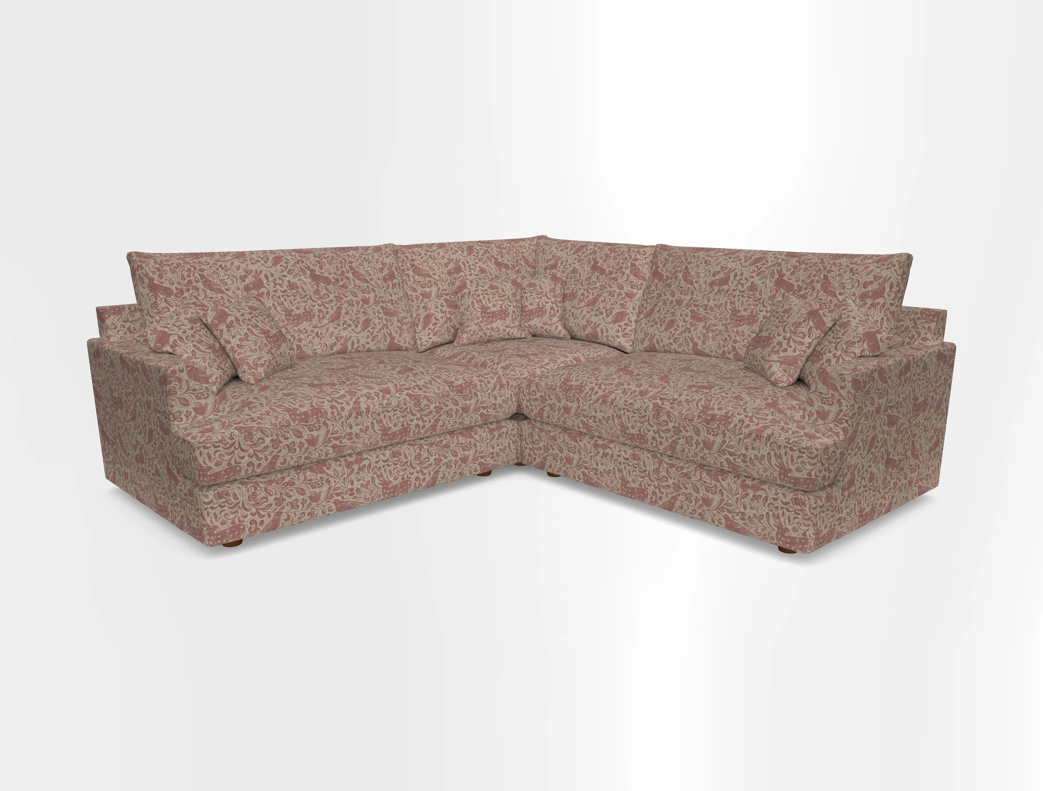 Slingsby Small Fitted Cover Corner Unit LHF & RHF in Two Tone Plain Biscuit.  Loose cover version available