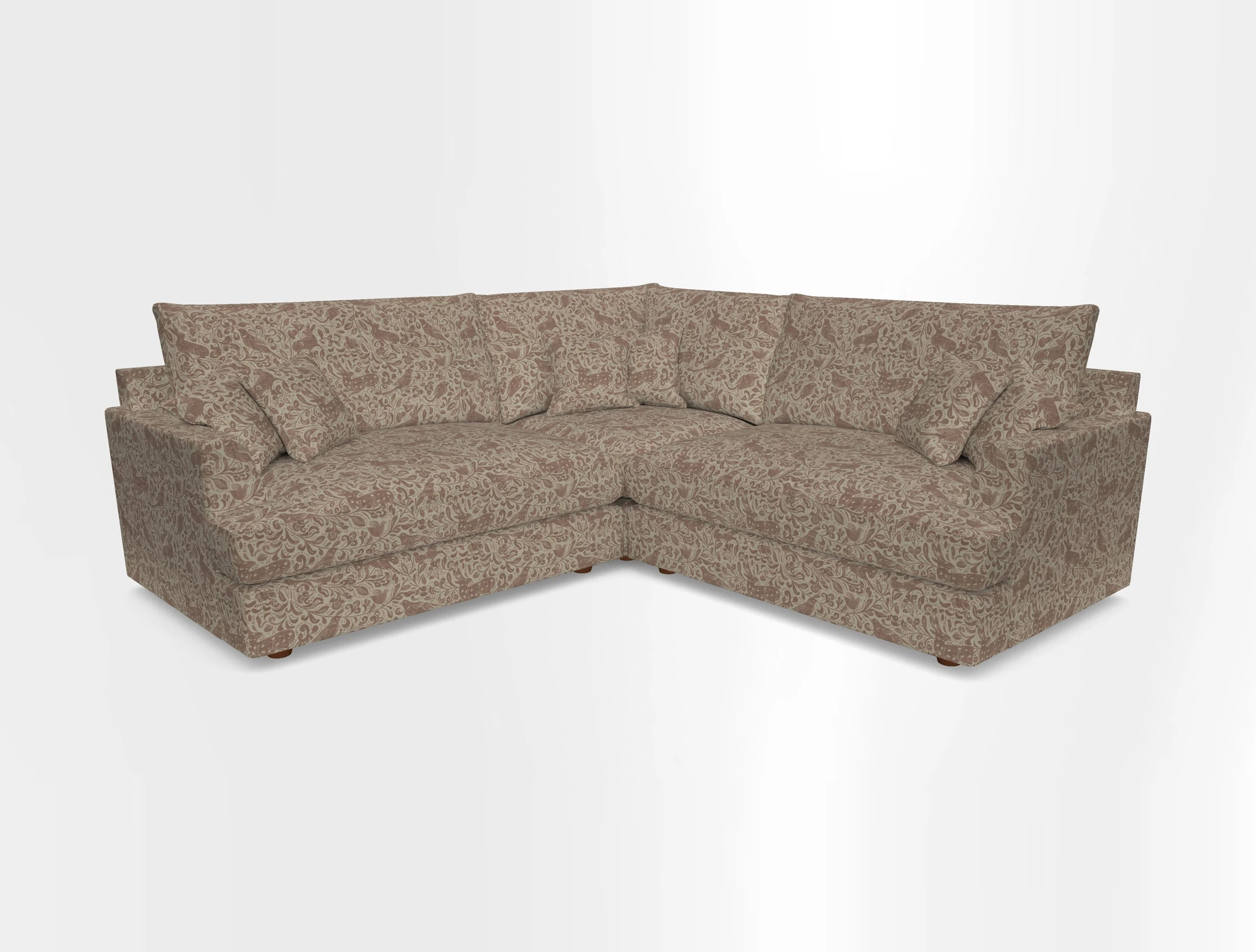 Slingsby Small Fitted Cover Corner Unit LHF & RHF in Two Tone Plain Biscuit.  Loose cover version available