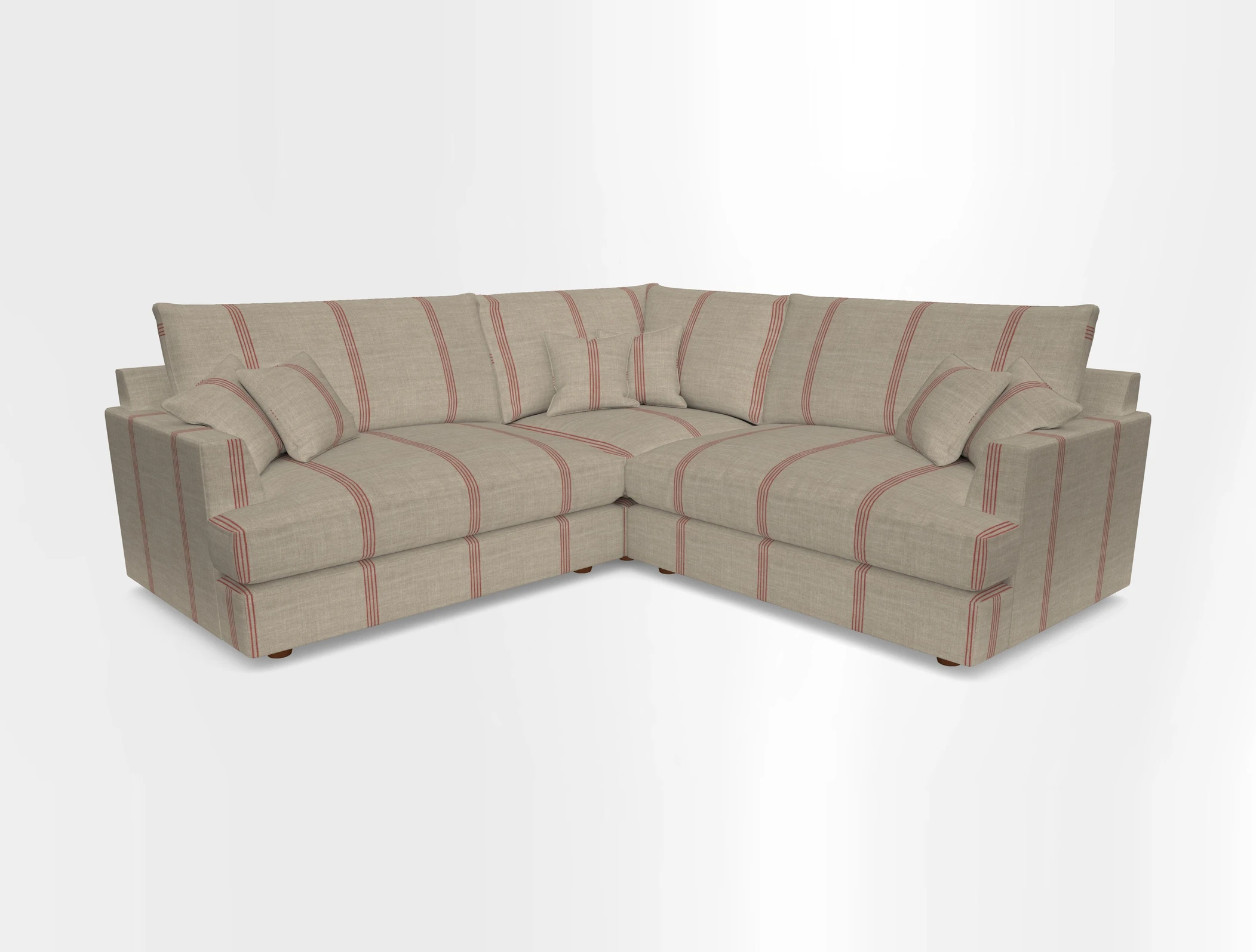 Slingsby Small Fitted Cover Corner Unit LHF & RHF in Two Tone Plain Biscuit.  Loose cover version available