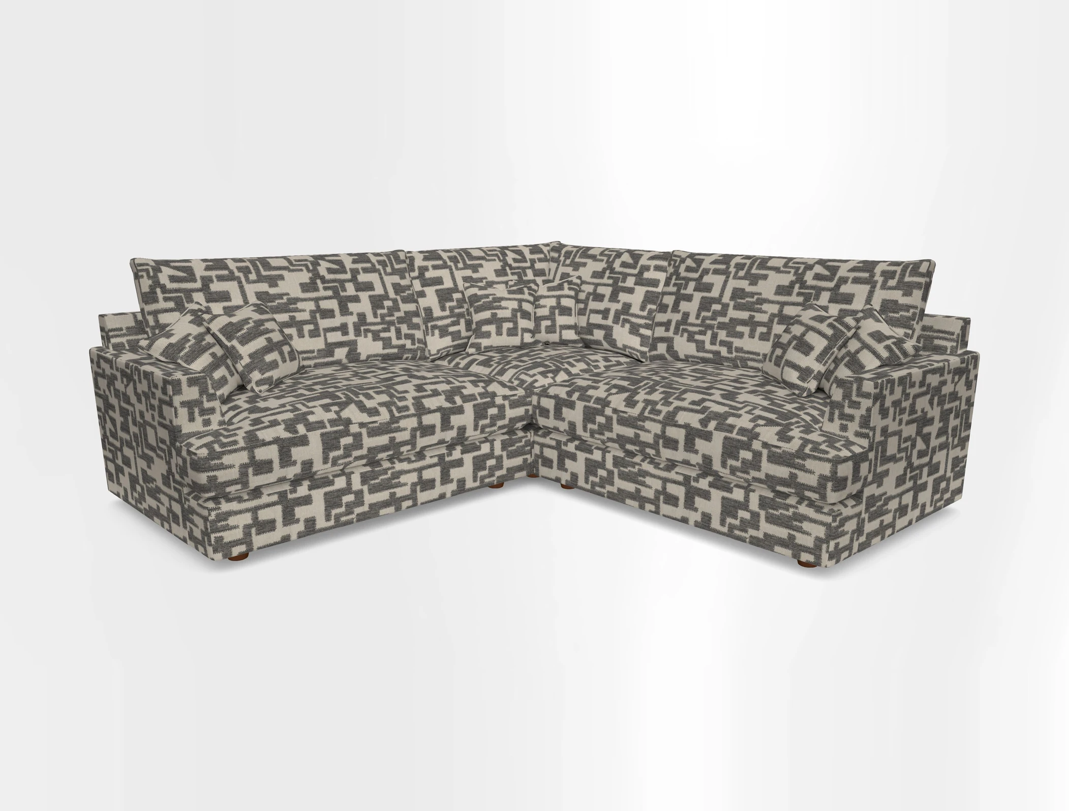 Slingsby Small Fitted Cover Corner Unit LHF & RHF in Two Tone Plain Biscuit.  Loose cover version available