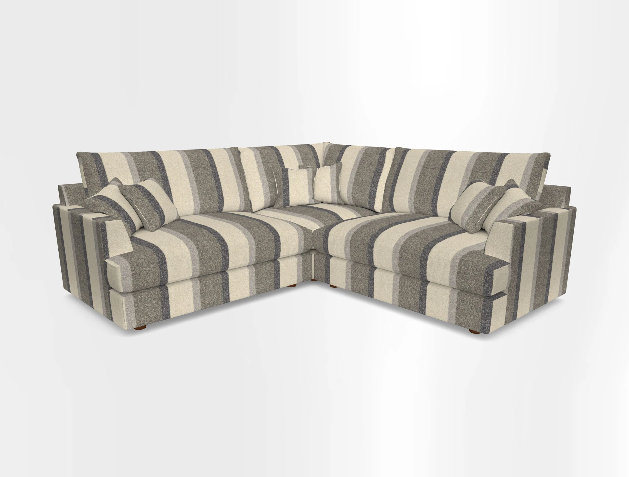 Slingsby Small Fitted Cover Corner Unit LHF & RHF in Two Tone Plain Biscuit.  Loose cover version available