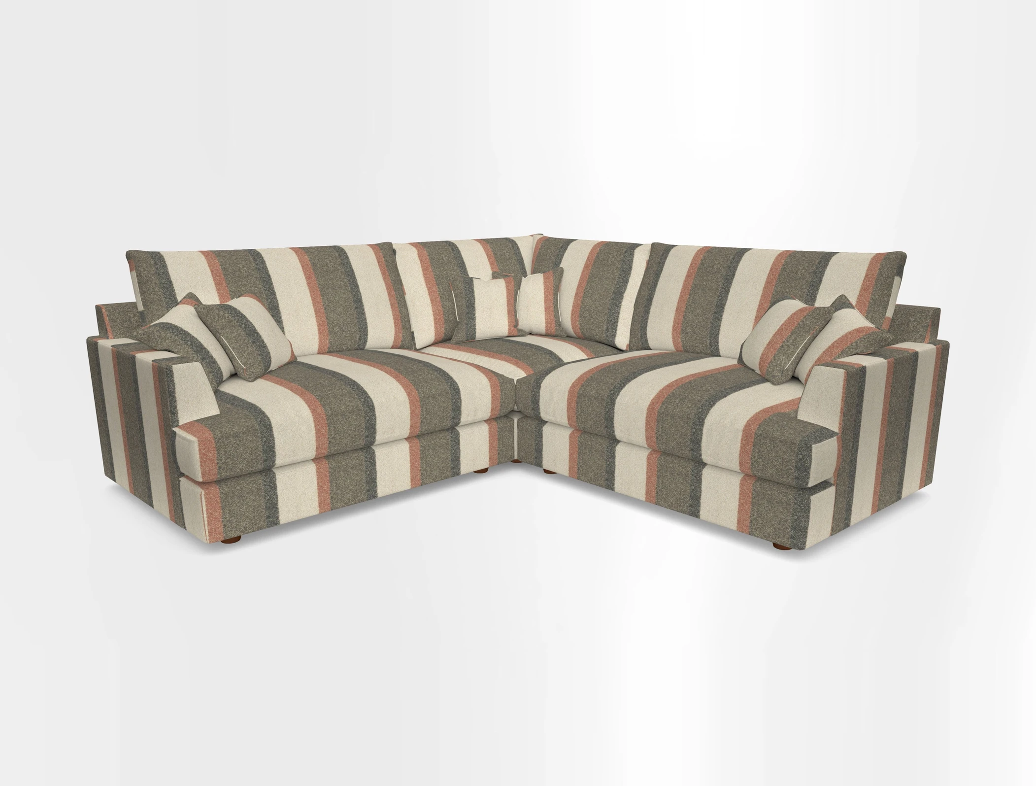 Slingsby Small Fitted Cover Corner Unit LHF & RHF in Two Tone Plain Biscuit.  Loose cover version available