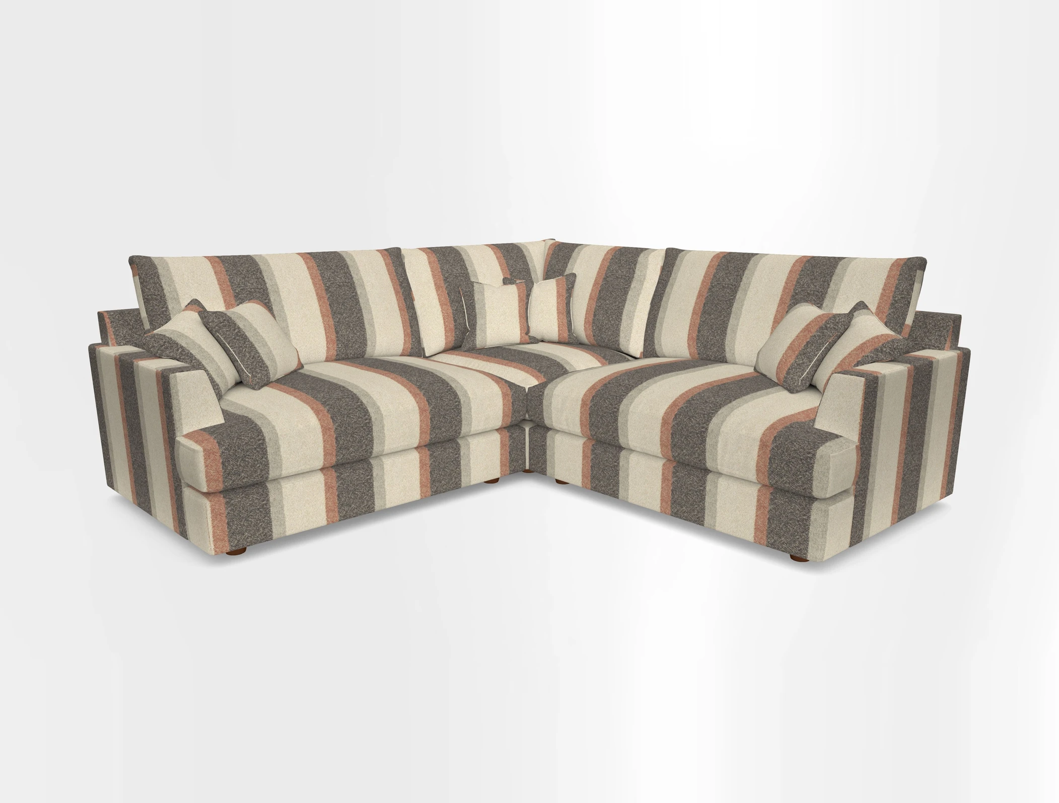 Slingsby Small Fitted Cover Corner Unit LHF & RHF in Two Tone Plain Biscuit.  Loose cover version available