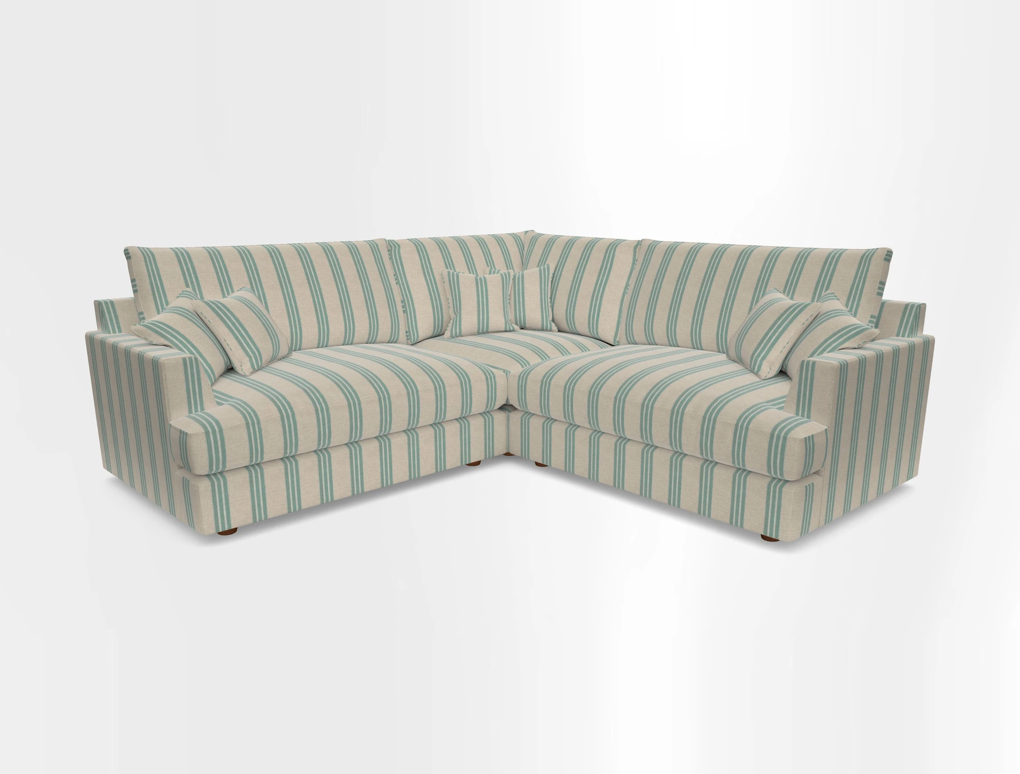 Slingsby Small Fitted Cover Corner Unit LHF & RHF in Two Tone Plain Biscuit.  Loose cover version available