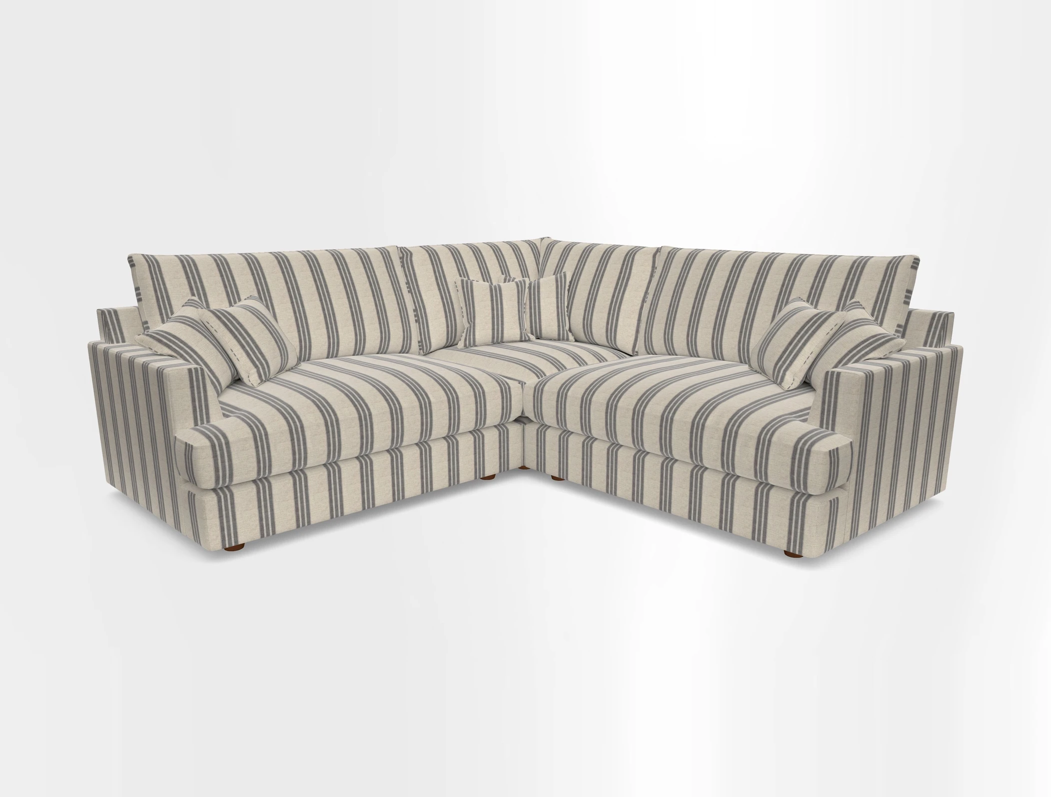 Slingsby Small Fitted Cover Corner Unit LHF & RHF in Two Tone Plain Biscuit.  Loose cover version available