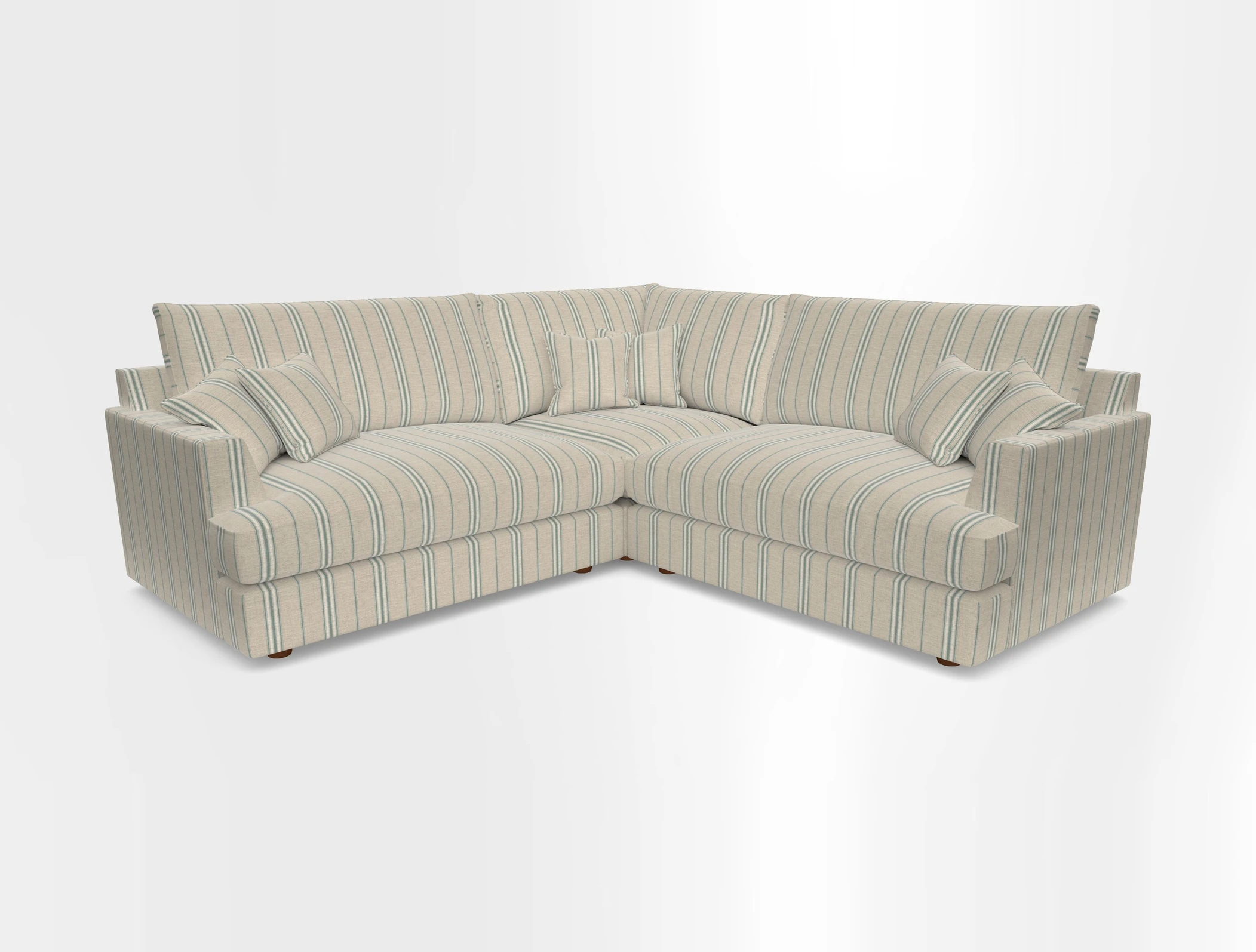 Slingsby Small Fitted Cover Corner Unit LHF & RHF in Two Tone Plain Biscuit.  Loose cover version available