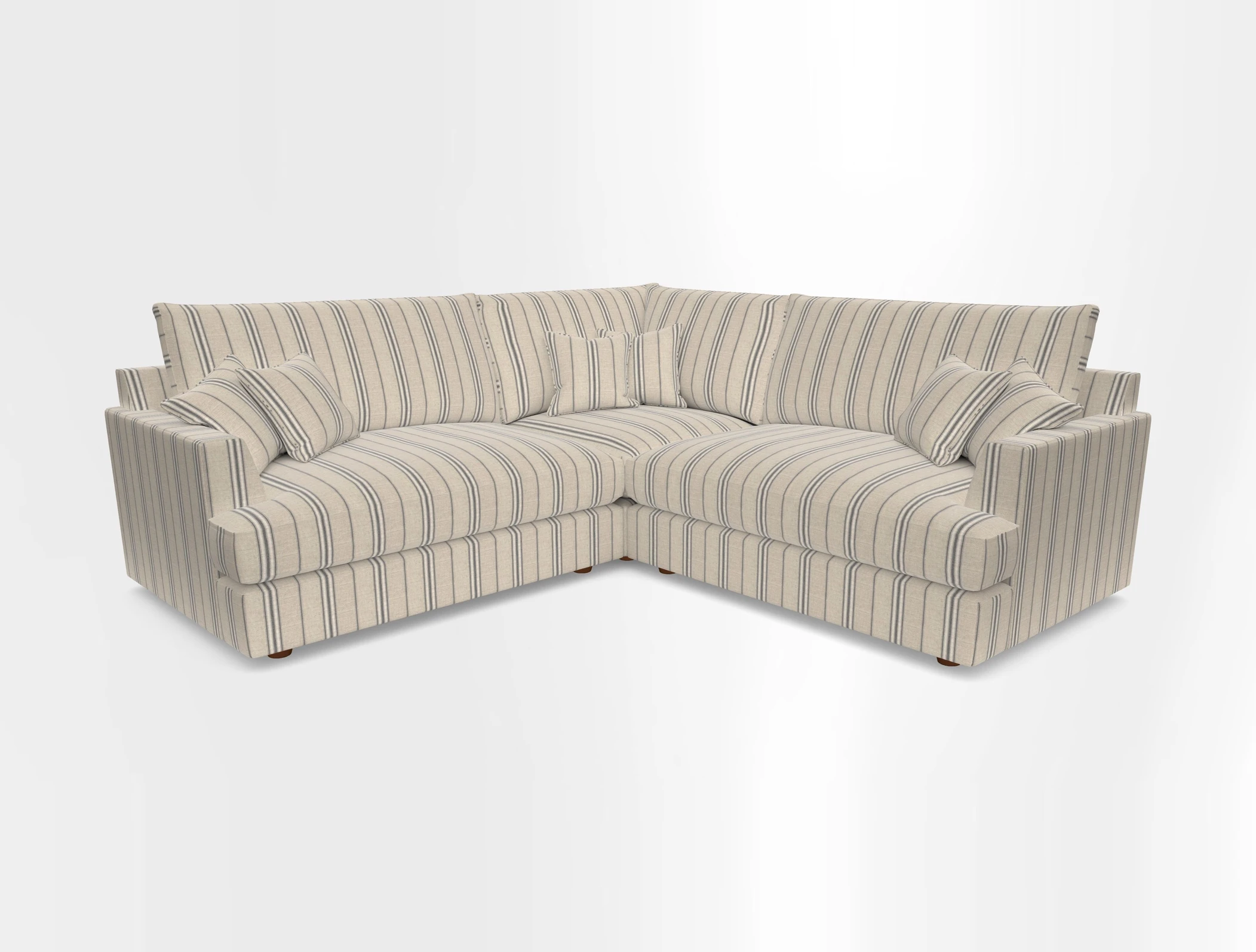 Slingsby Small Fitted Cover Corner Unit LHF & RHF in Two Tone Plain Biscuit.  Loose cover version available