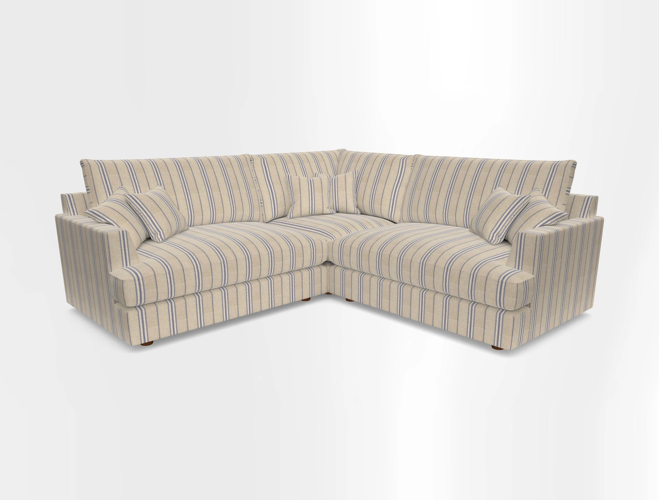 Slingsby Small Fitted Cover Corner Unit LHF & RHF in Two Tone Plain Biscuit.  Loose cover version available