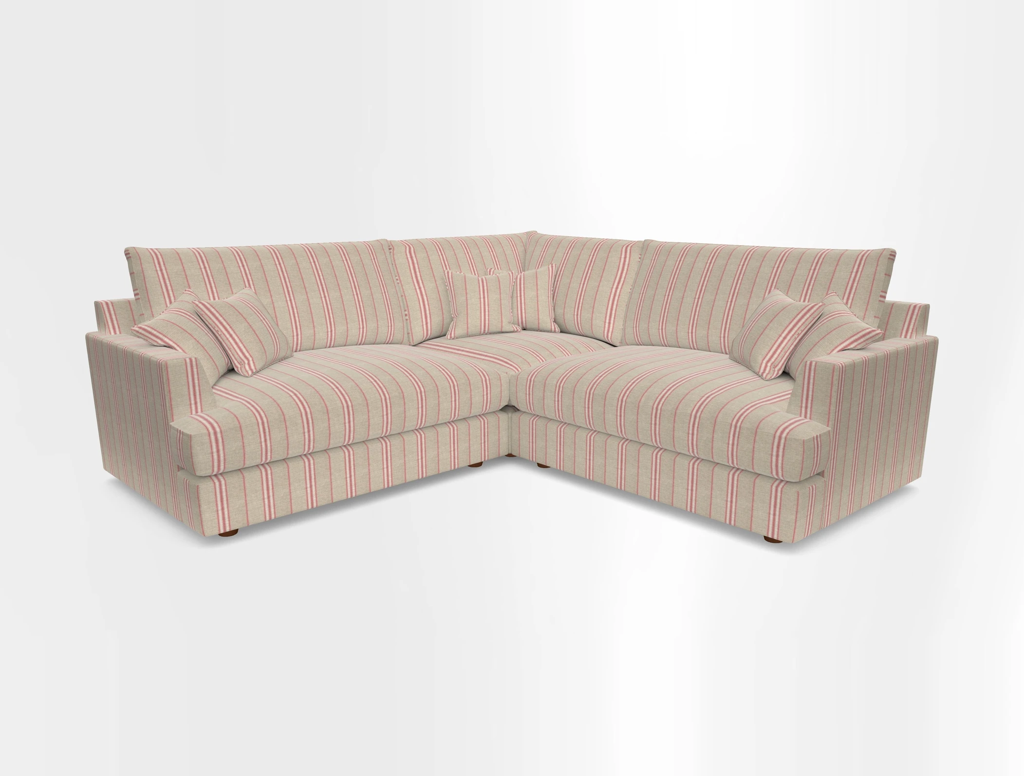 Slingsby Small Fitted Cover Corner Unit LHF & RHF in Two Tone Plain Biscuit.  Loose cover version available