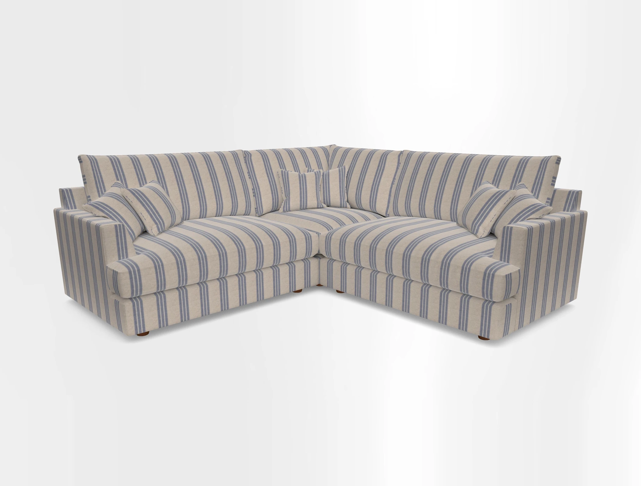 Slingsby Small Fitted Cover Corner Unit LHF & RHF in Two Tone Plain Biscuit.  Loose cover version available