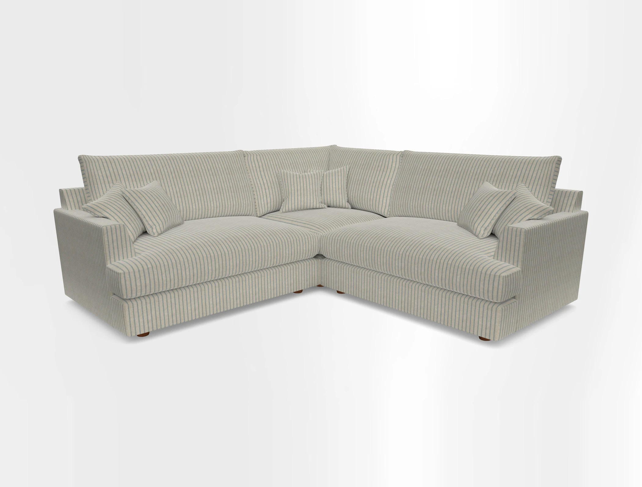 Slingsby Small Fitted Cover Corner Unit LHF & RHF in Two Tone Plain Biscuit.  Loose cover version available