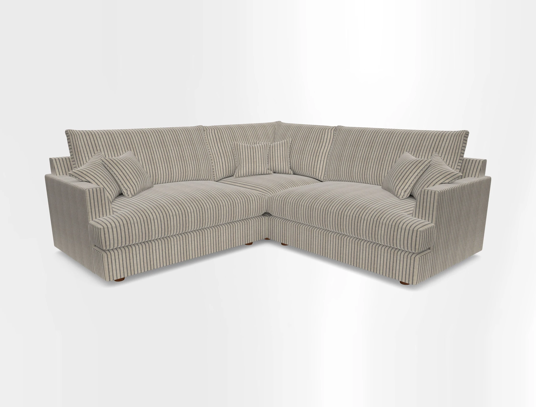 Slingsby Small Fitted Cover Corner Unit LHF & RHF in Two Tone Plain Biscuit.  Loose cover version available