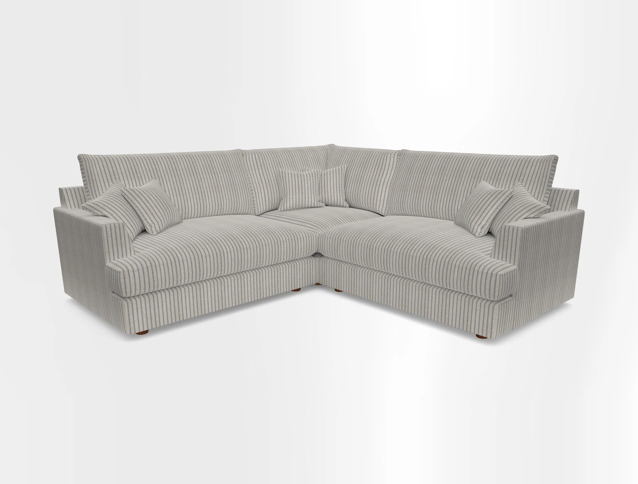 Slingsby Small Fitted Cover Corner Unit LHF & RHF in Two Tone Plain Biscuit.  Loose cover version available
