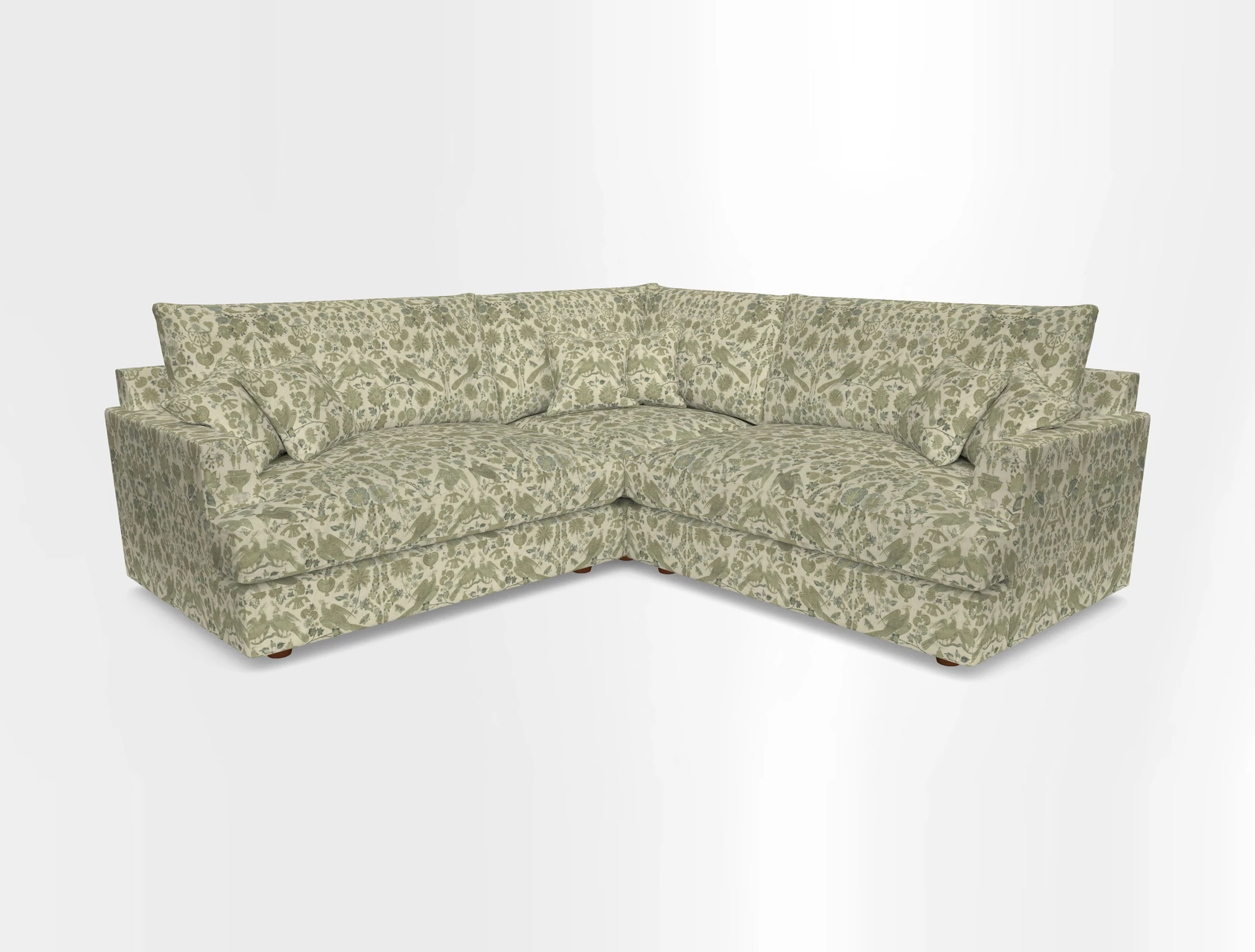 Slingsby Small Fitted Cover Corner Unit LHF & RHF in Two Tone Plain Biscuit.  Loose cover version available