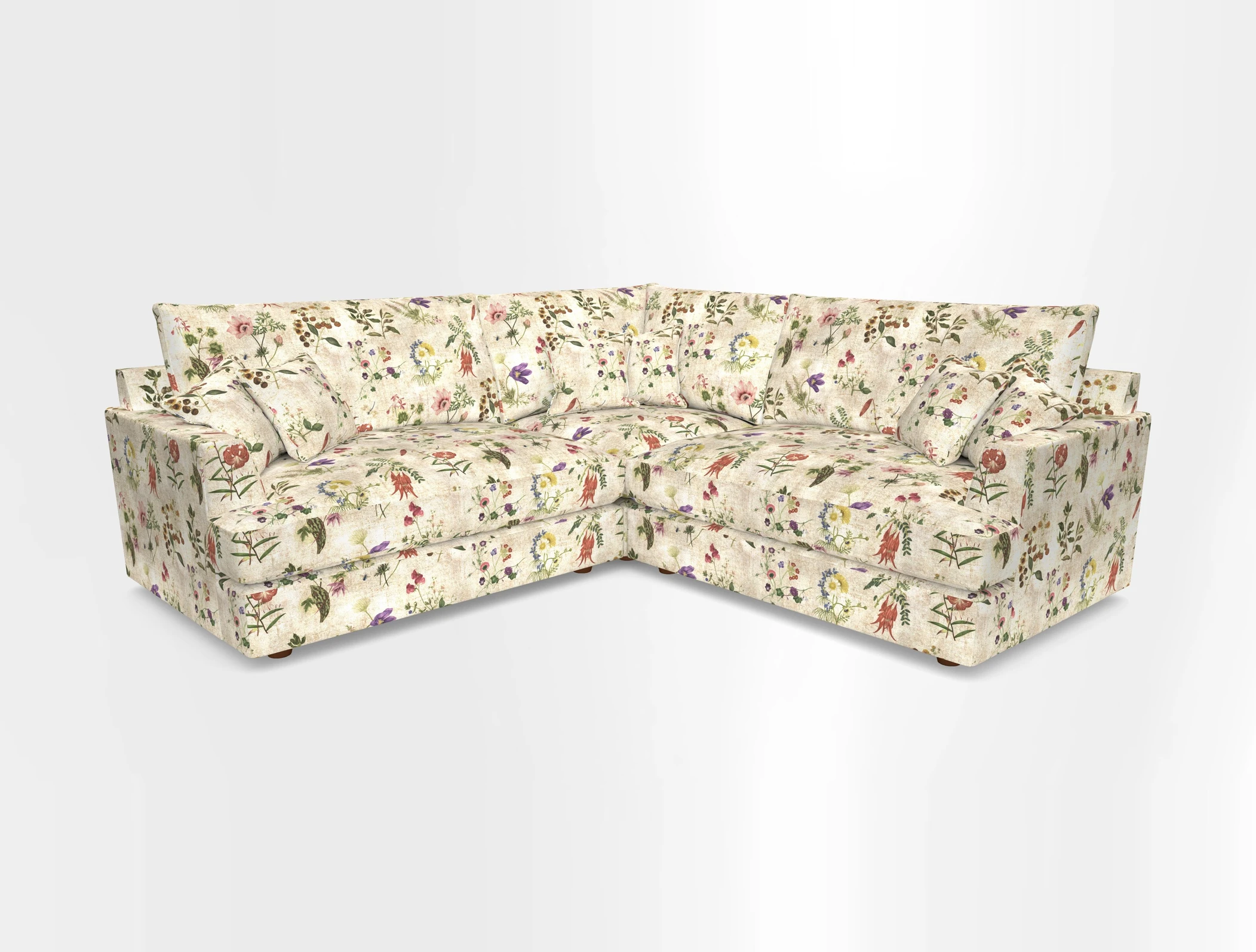 Slingsby Small Fitted Cover Corner Unit LHF & RHF in Two Tone Plain Biscuit.  Loose cover version available