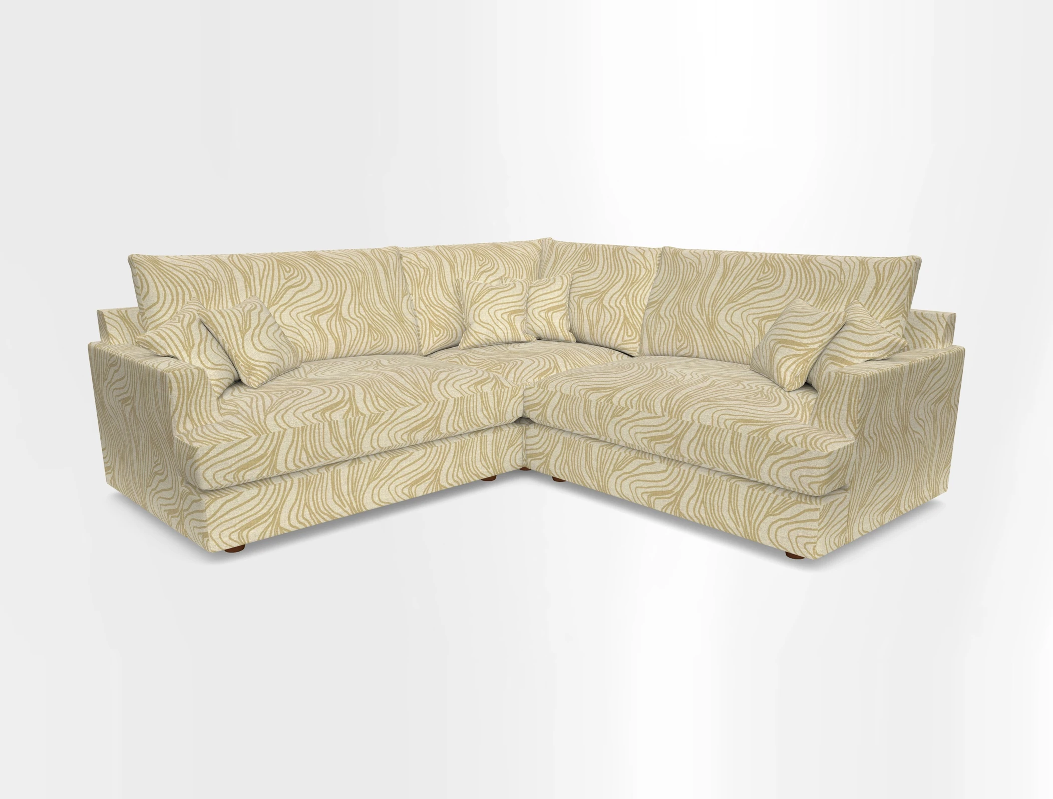 Slingsby Small Fitted Cover Corner Unit LHF & RHF in Two Tone Plain Biscuit.  Loose cover version available