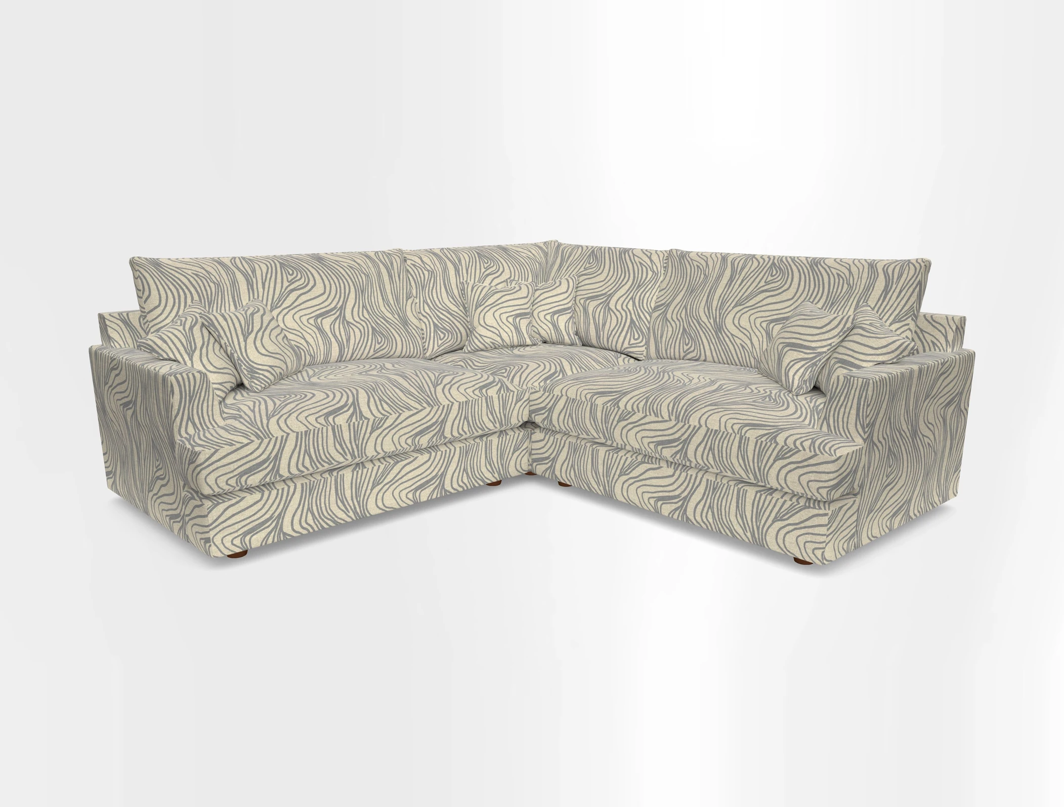 Slingsby Small Fitted Cover Corner Unit LHF & RHF in Two Tone Plain Biscuit.  Loose cover version available
