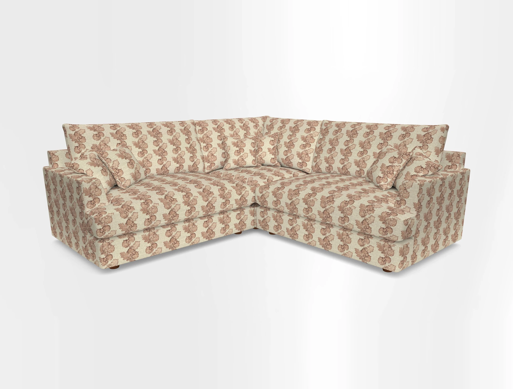 Slingsby Small Fitted Cover Corner Unit LHF & RHF in Two Tone Plain Biscuit.  Loose cover version available