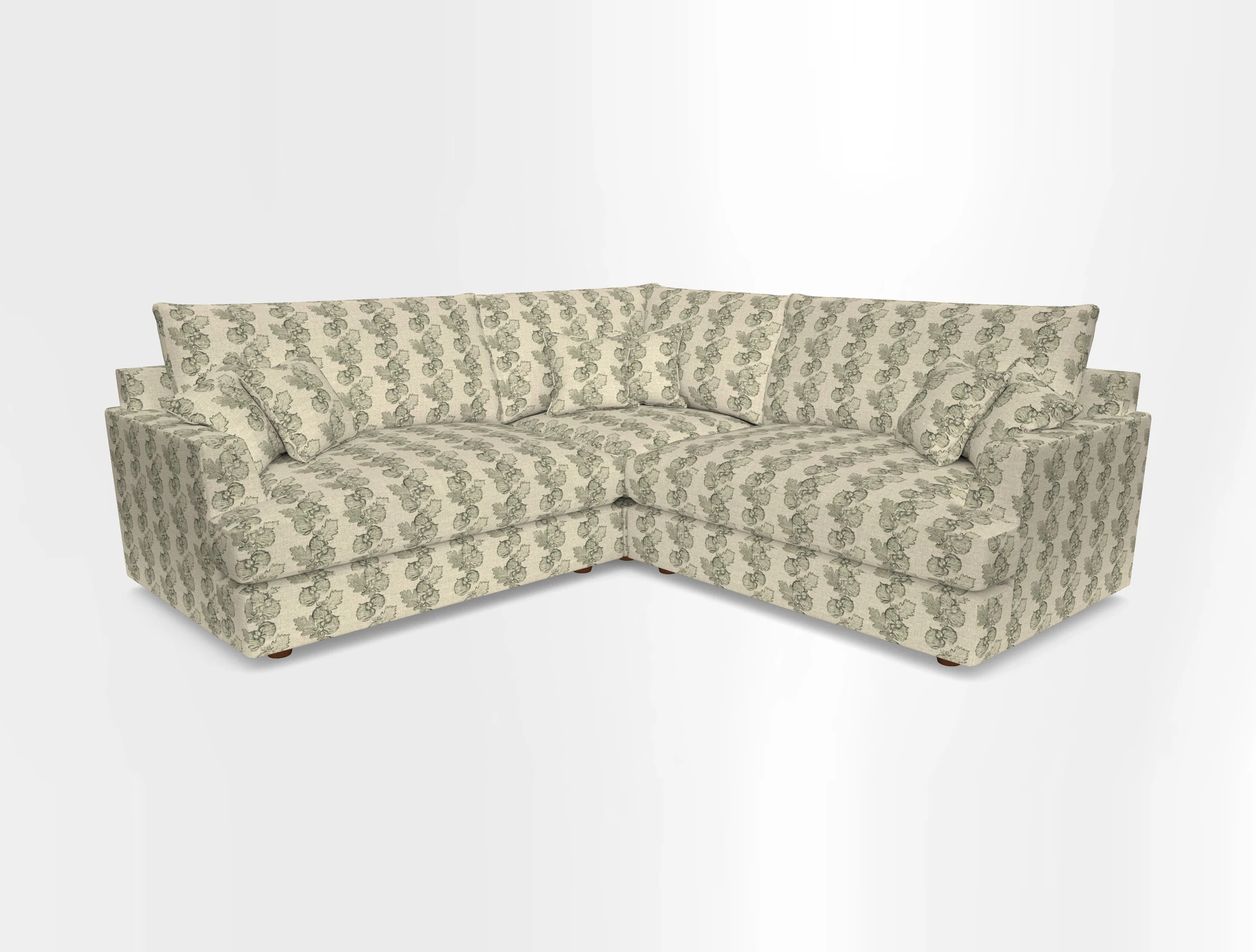 Slingsby Small Fitted Cover Corner Unit LHF & RHF in Two Tone Plain Biscuit.  Loose cover version available