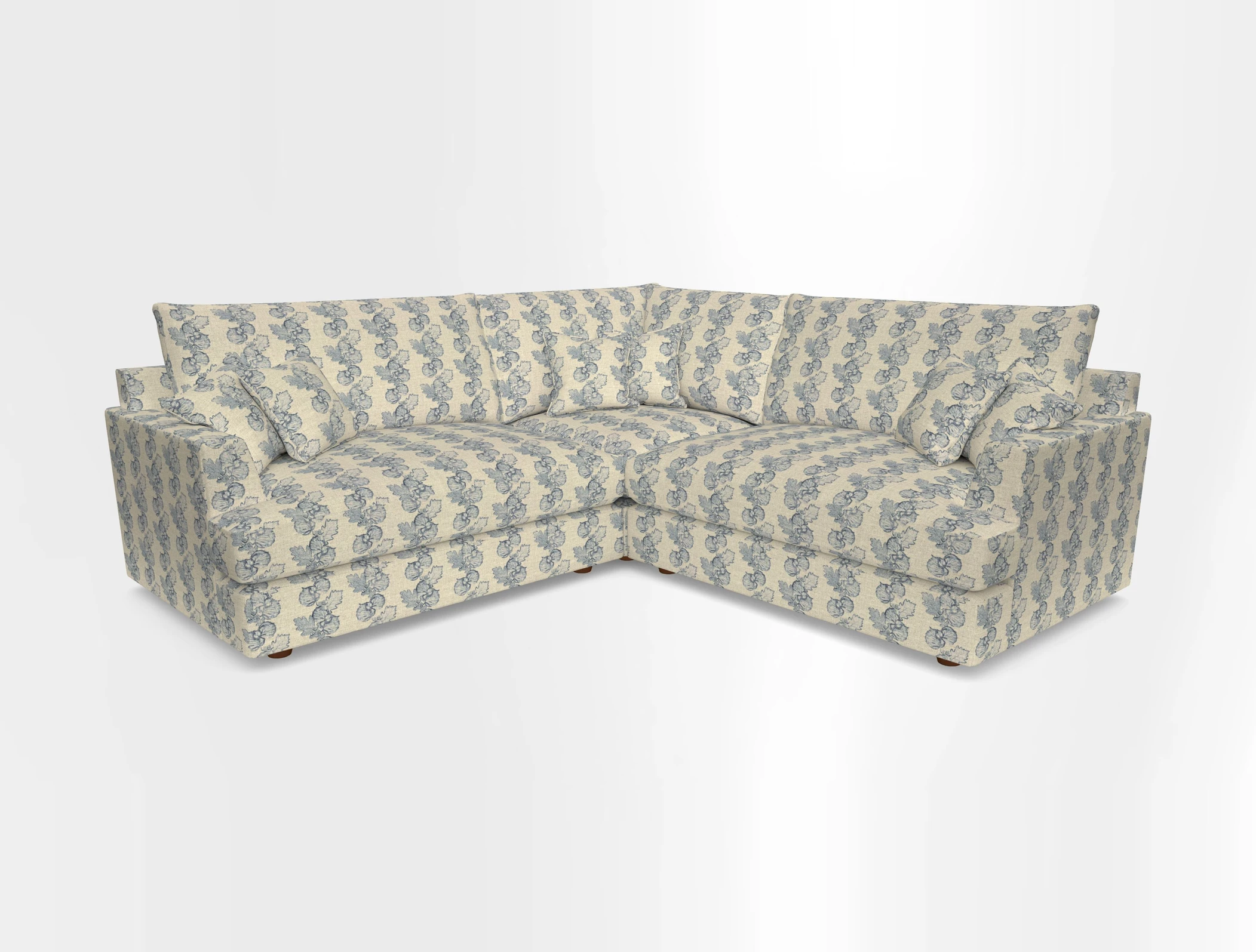 Slingsby Small Fitted Cover Corner Unit LHF & RHF in Two Tone Plain Biscuit.  Loose cover version available