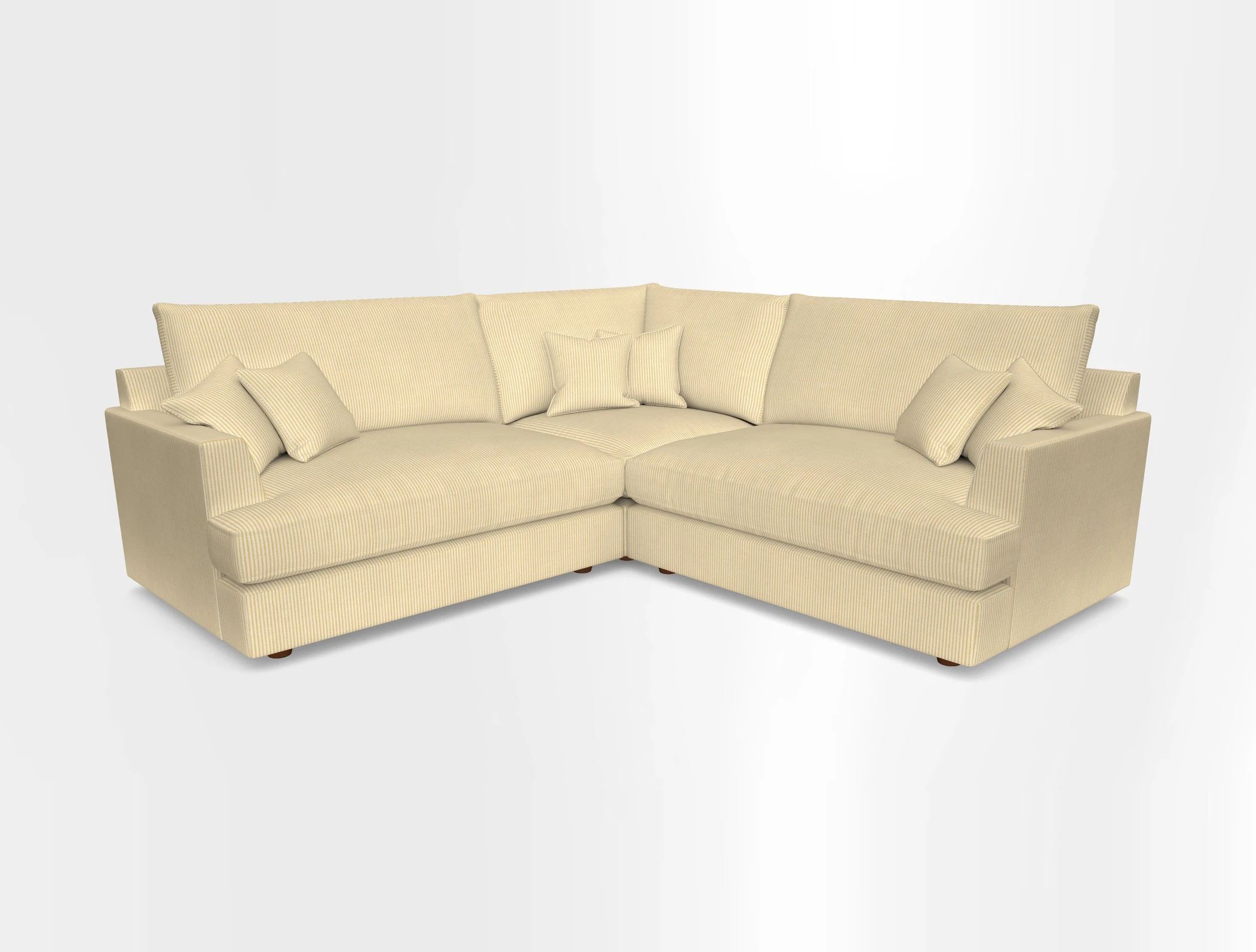 Slingsby Small Fitted Cover Corner Unit LHF & RHF in Two Tone Plain Biscuit.  Loose cover version available