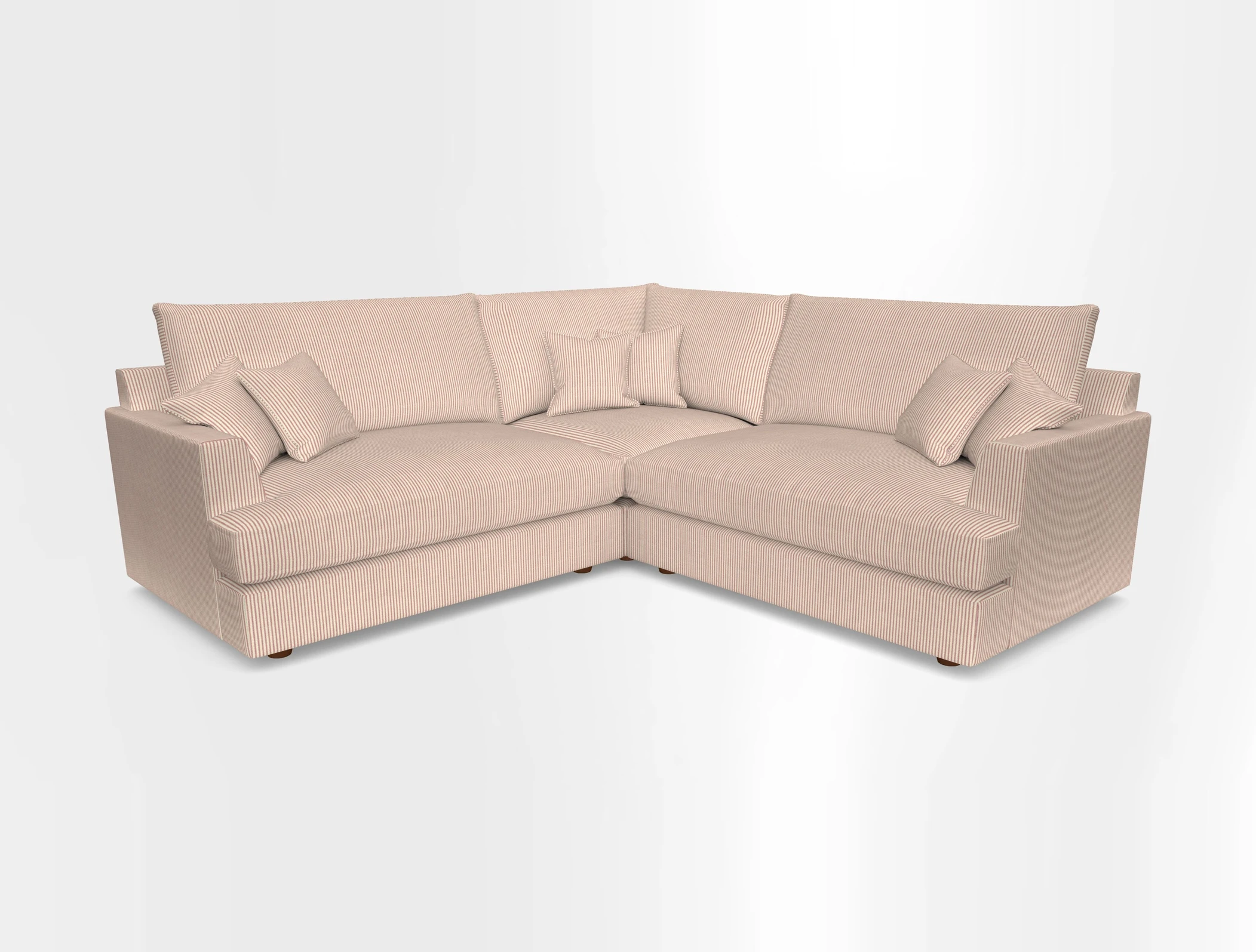 Slingsby Small Fitted Cover Corner Unit LHF & RHF in Two Tone Plain Biscuit.  Loose cover version available