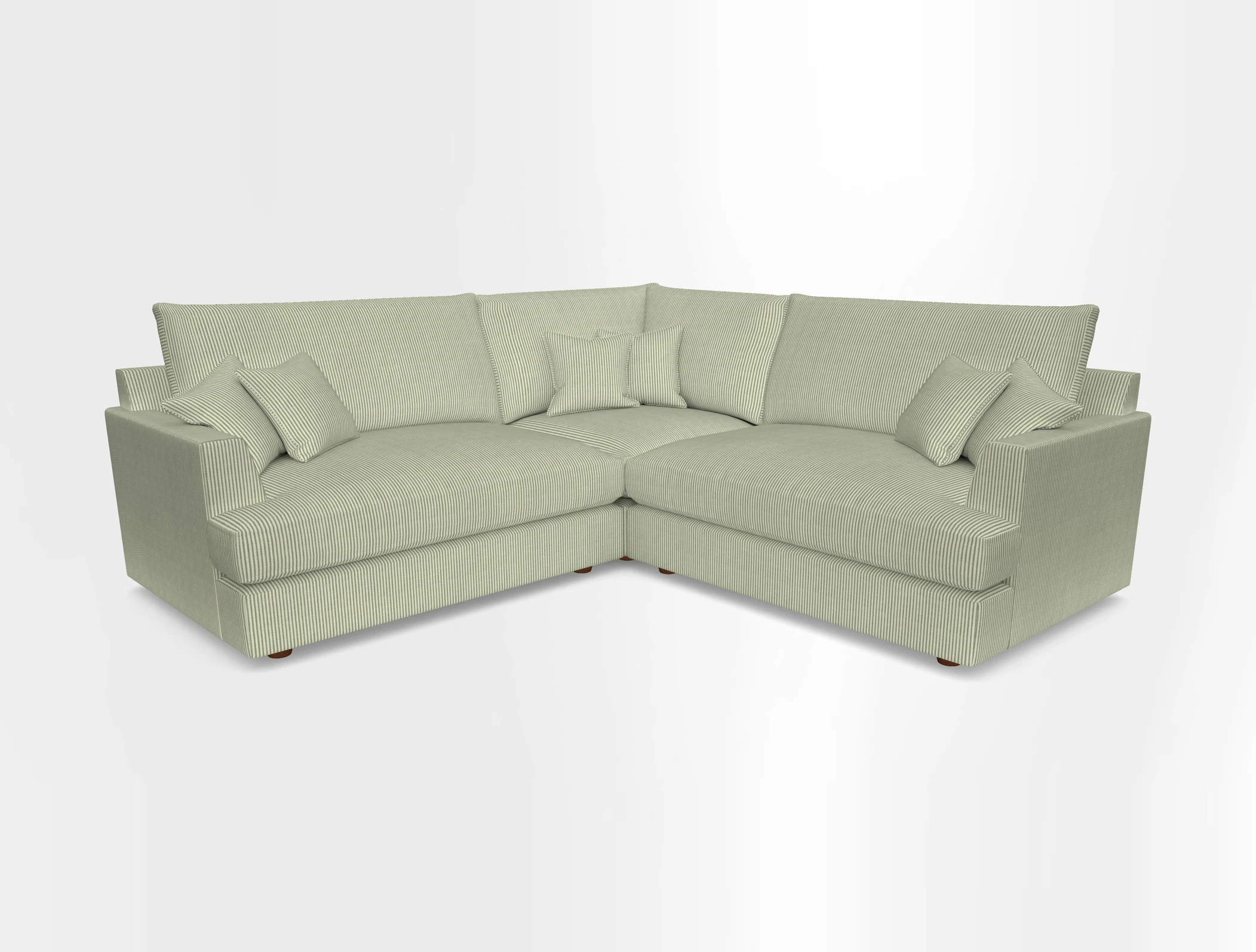 Slingsby Small Fitted Cover Corner Unit LHF & RHF in Two Tone Plain Biscuit.  Loose cover version available