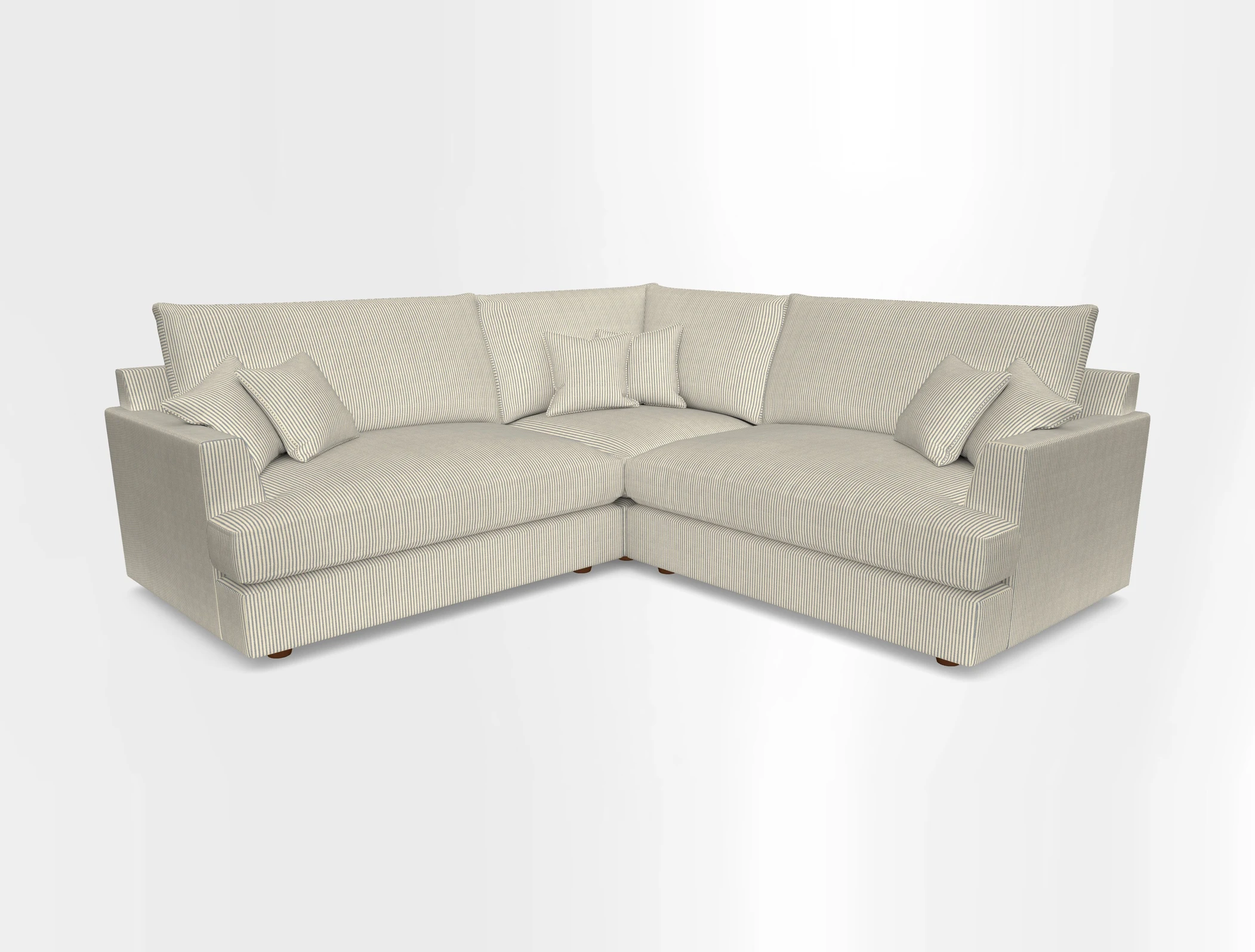Slingsby Small Fitted Cover Corner Unit LHF & RHF in Two Tone Plain Biscuit.  Loose cover version available